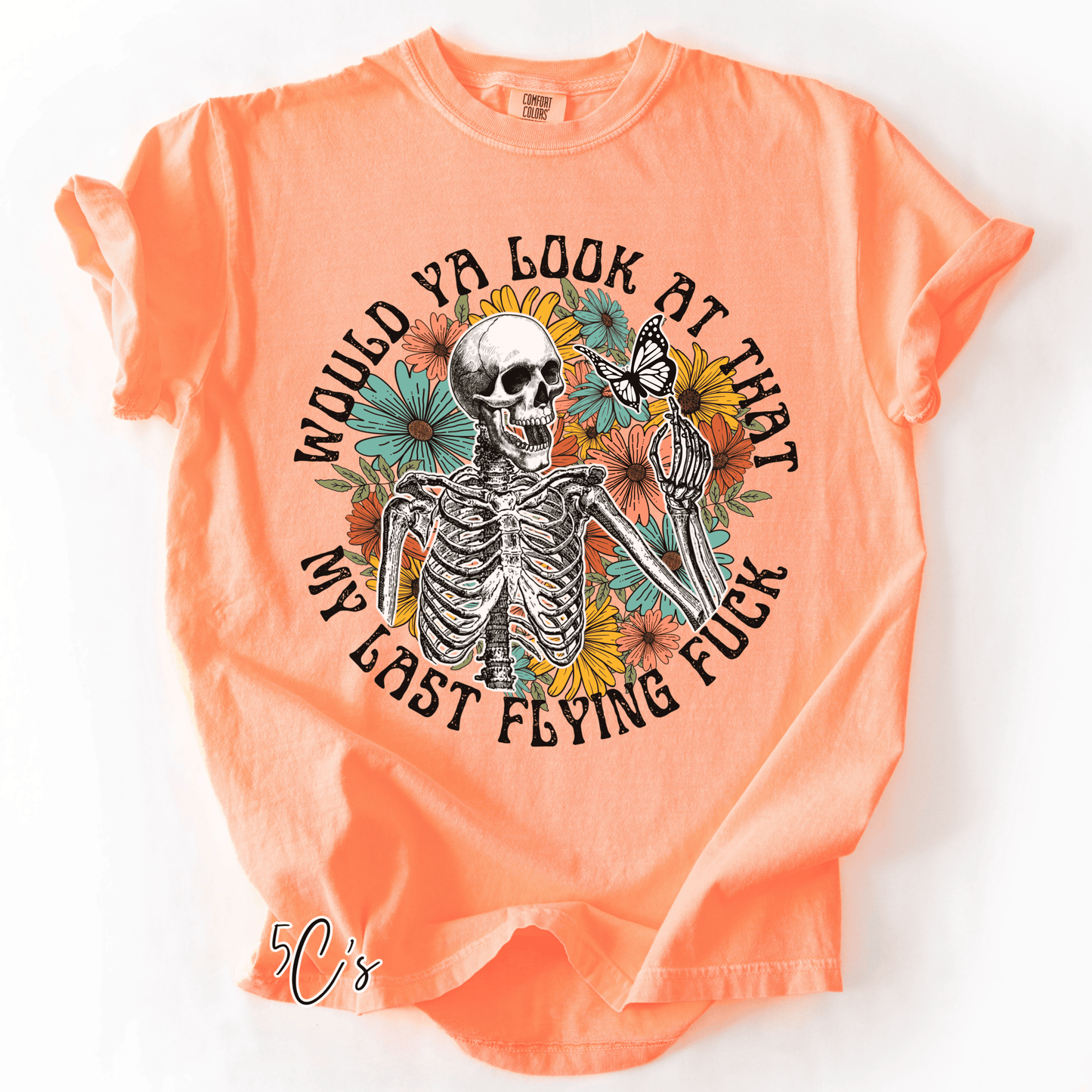 Last Flying F*ck Skeleton Graphic Tee