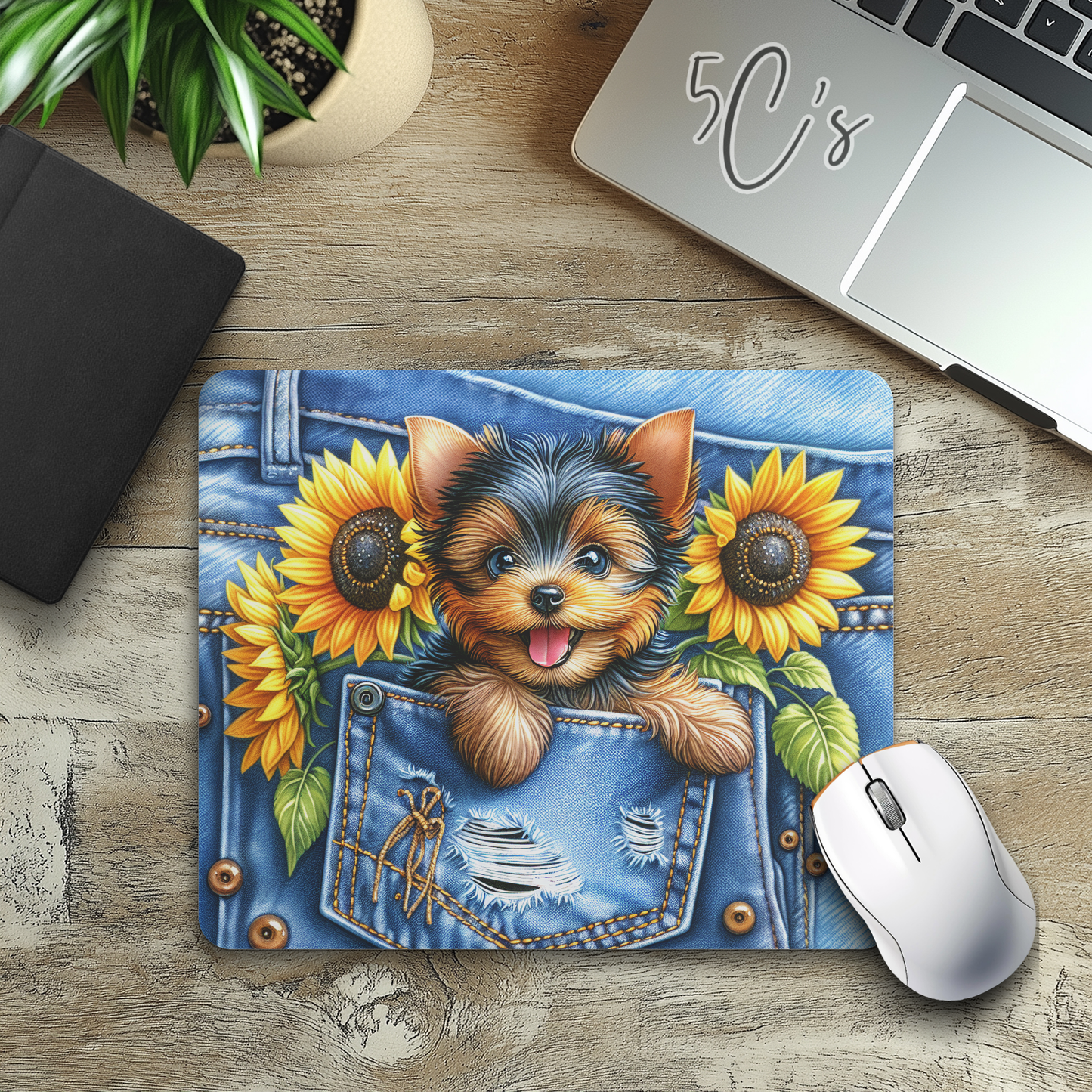 Yorkie Pocket Puppy Mouse Pad