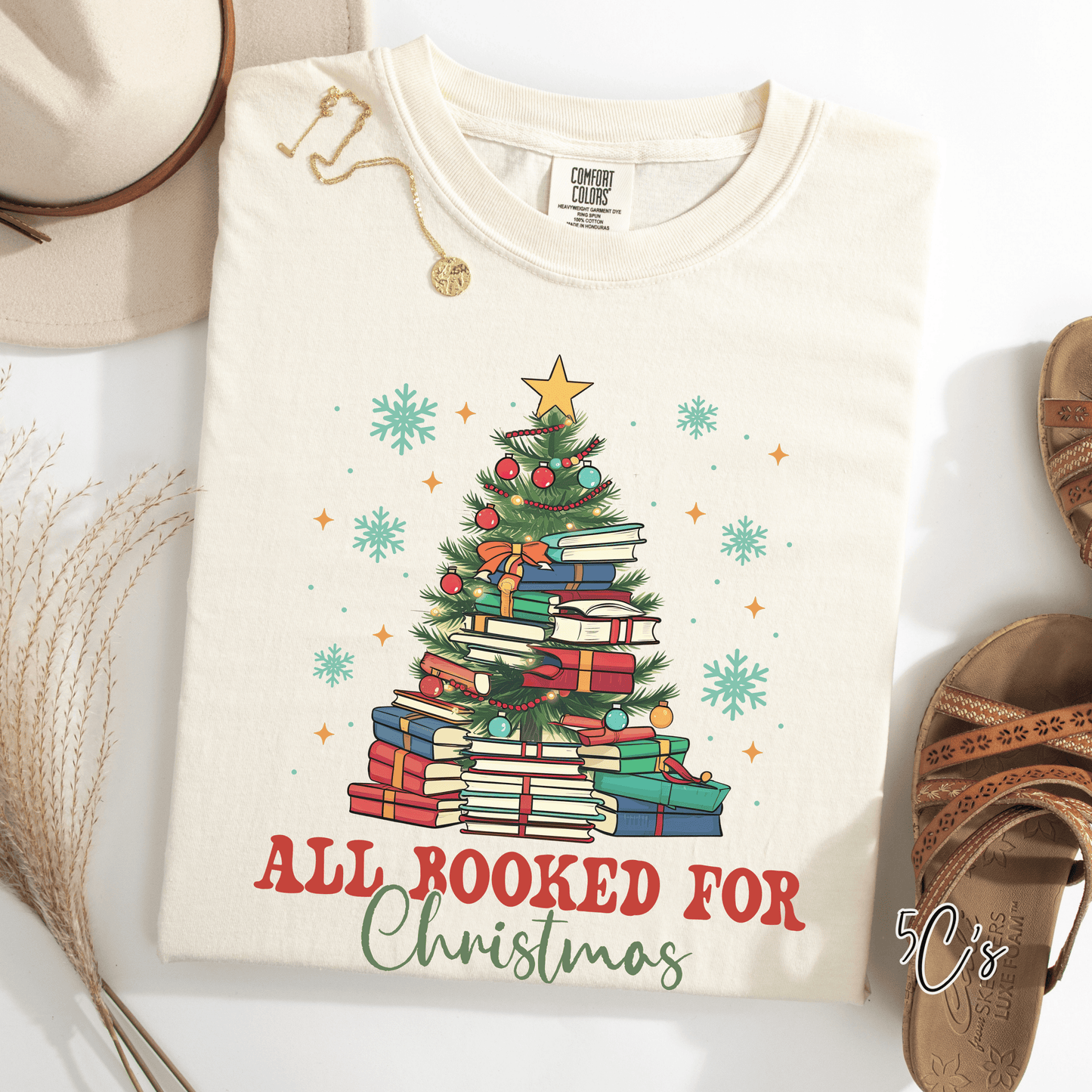 All Booked For Christmas Graphic Tee