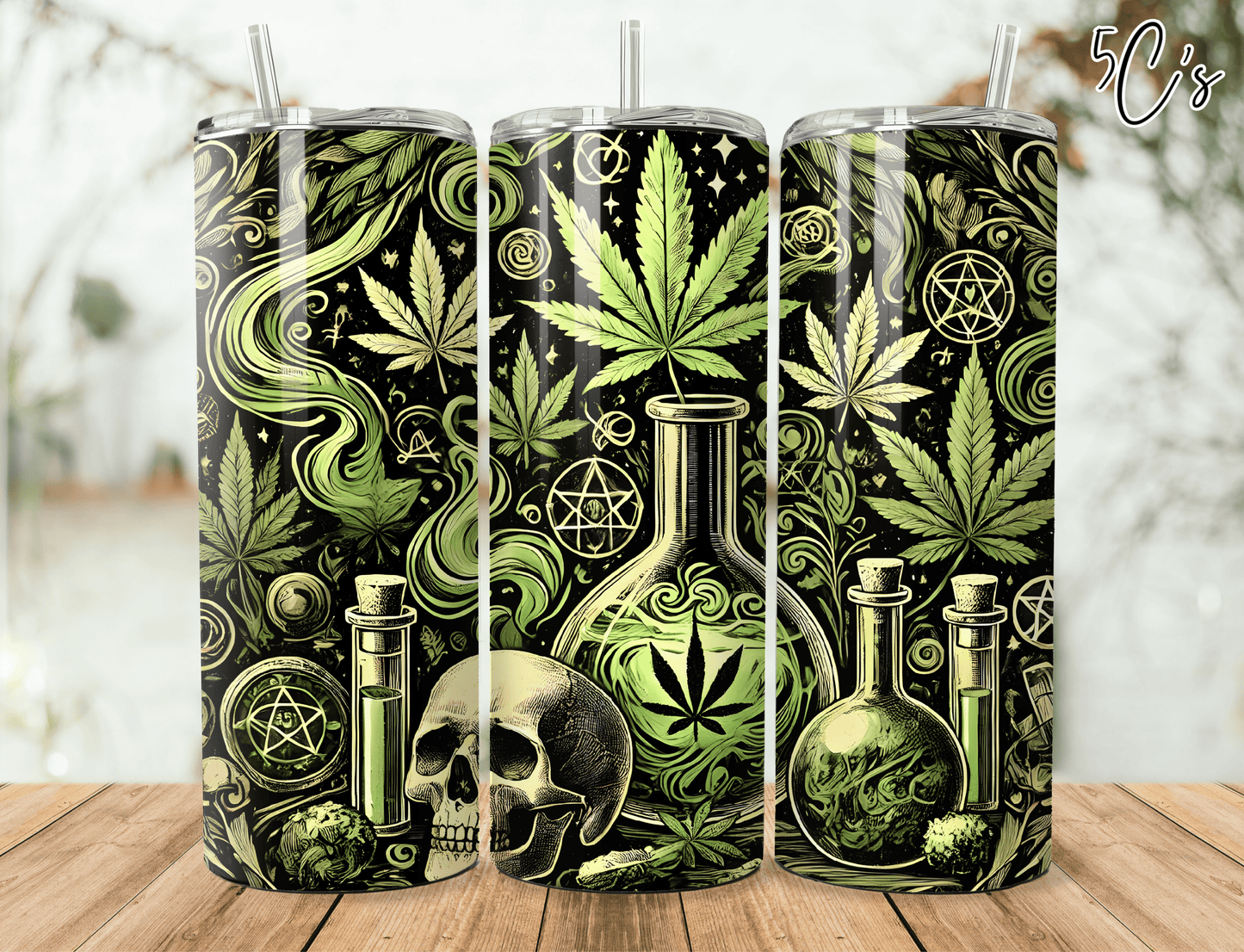 420 Skull Weed Tumbler