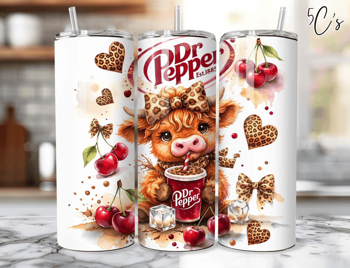Highland Cow Dr Pepper Tumbler