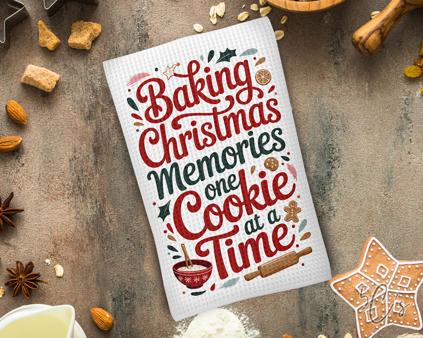 Baking Christmas Memories Dish Towel