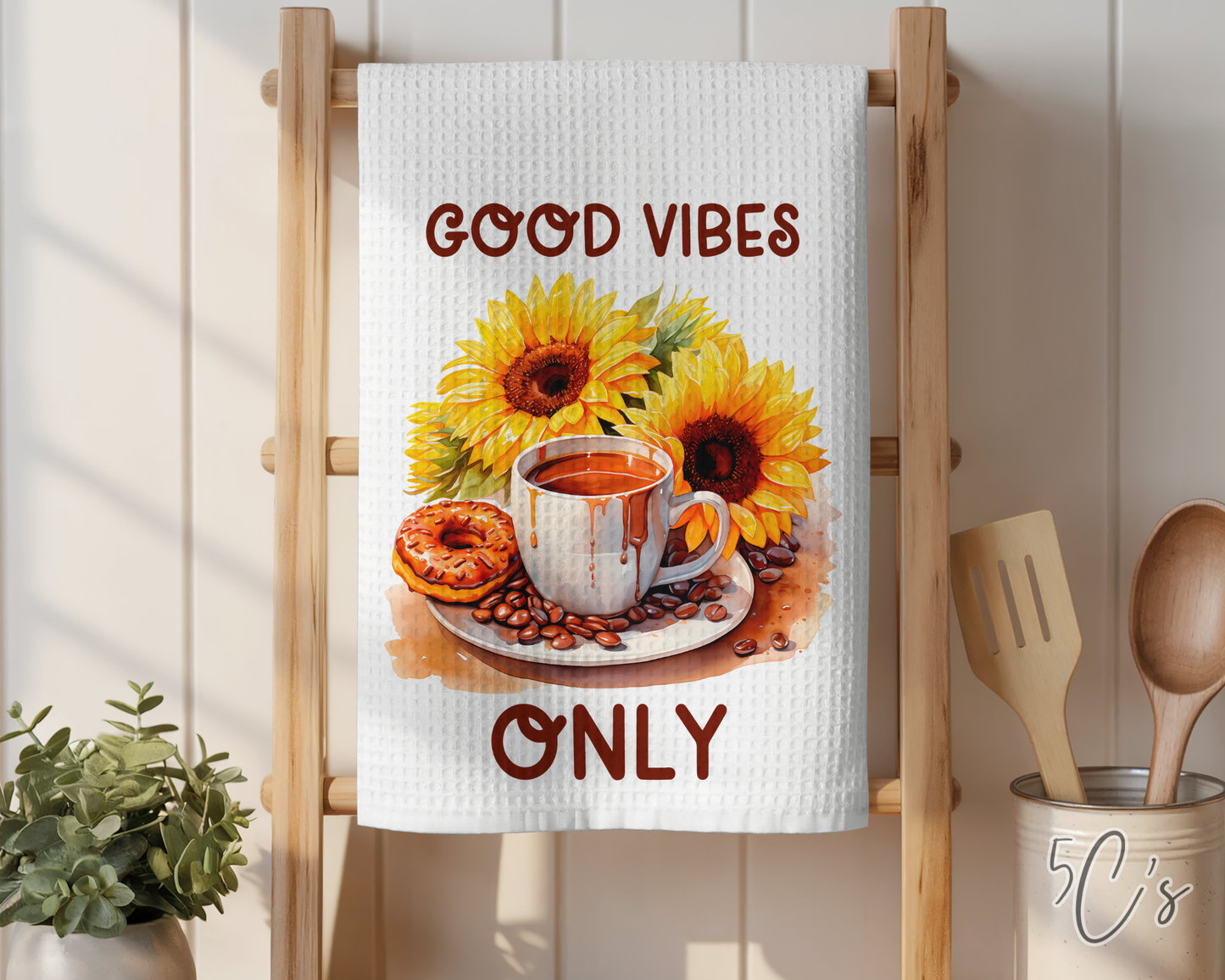 Good Vibes Only Dish Towel