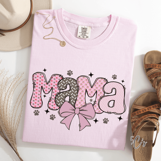 Dog Mama Paw Prints Graphic Tee