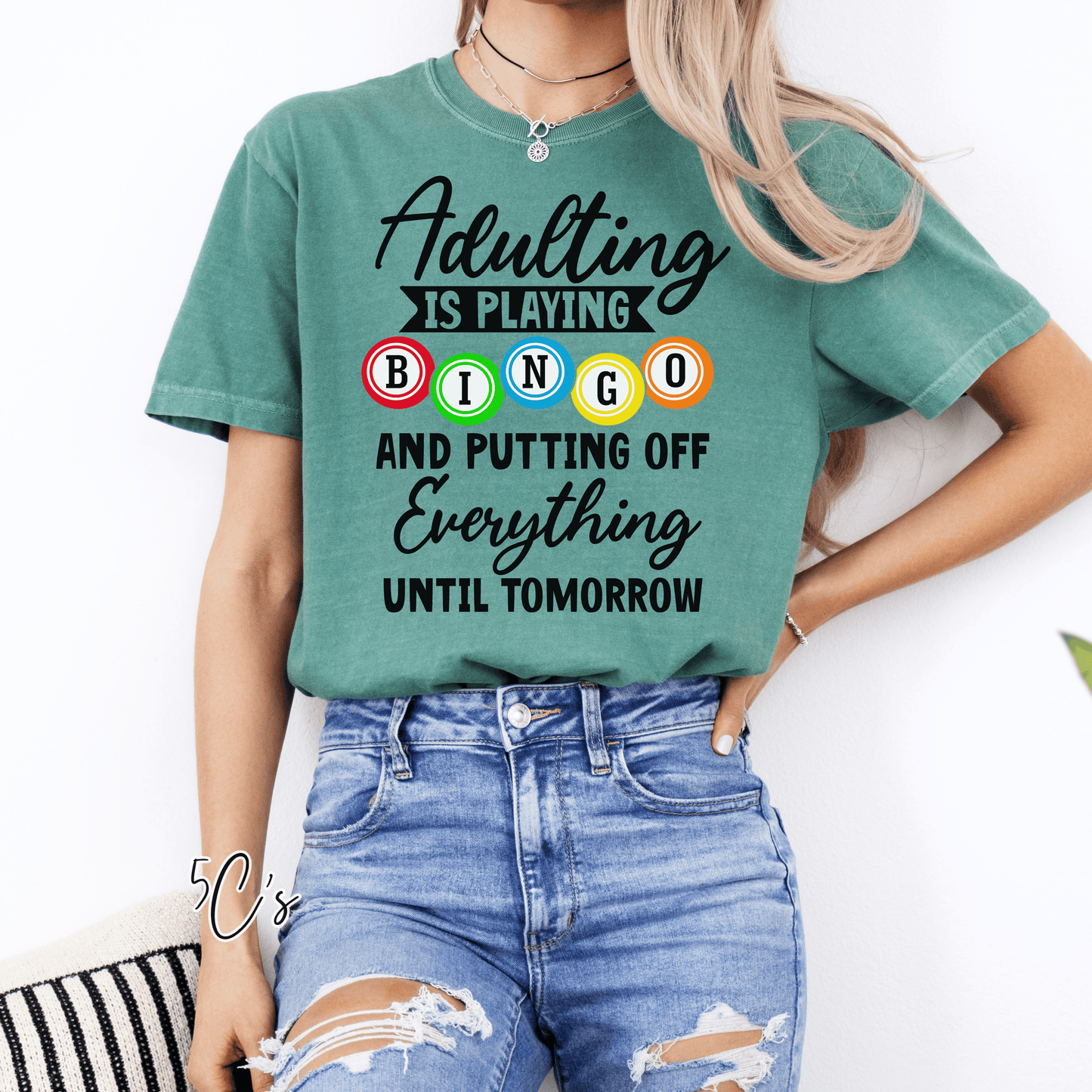 Adulting is Playing Bingo Graphic Tee