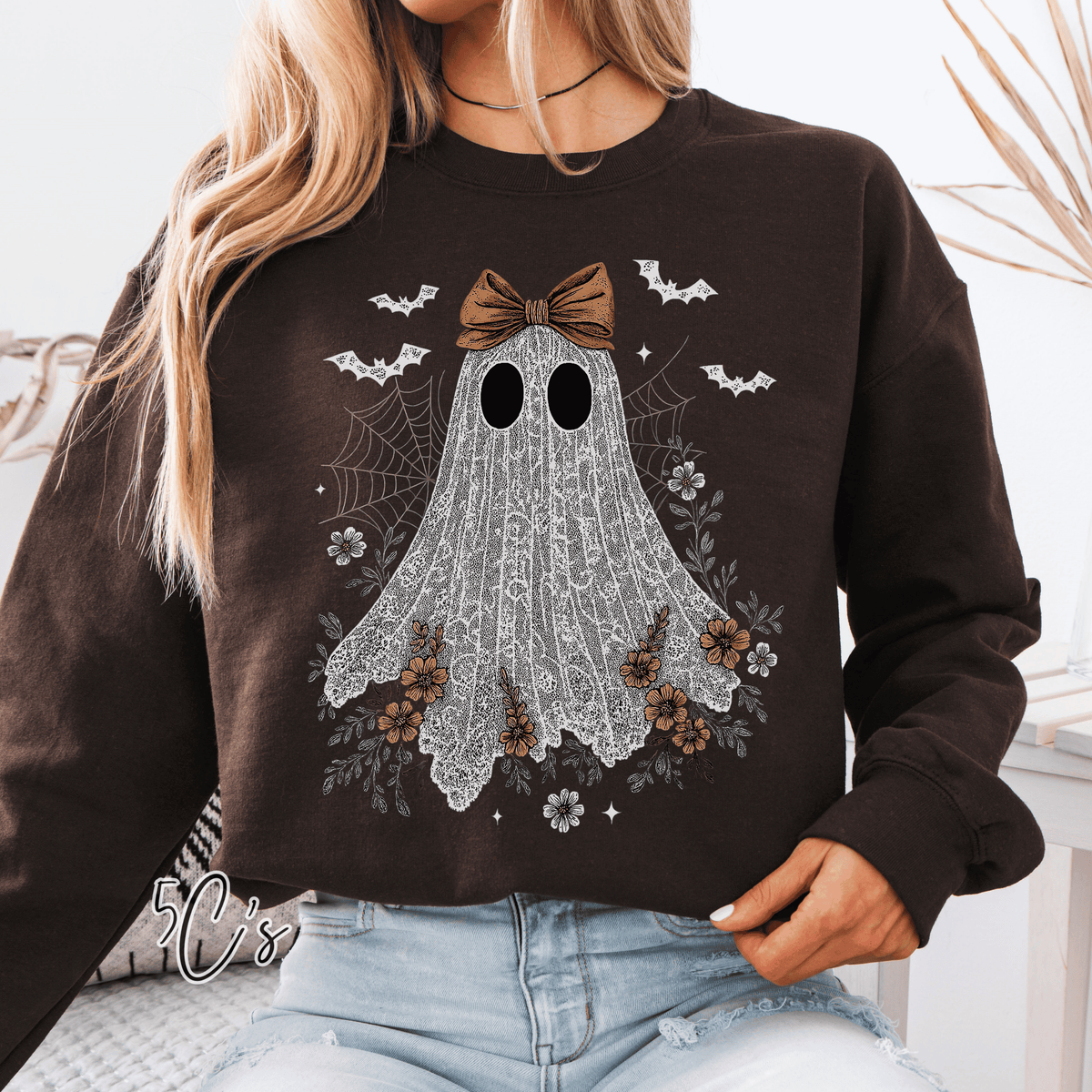 Cute Lace Ghost Sweatshirt