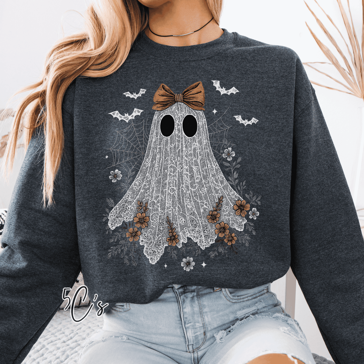 Cute Lace Ghost Sweatshirt