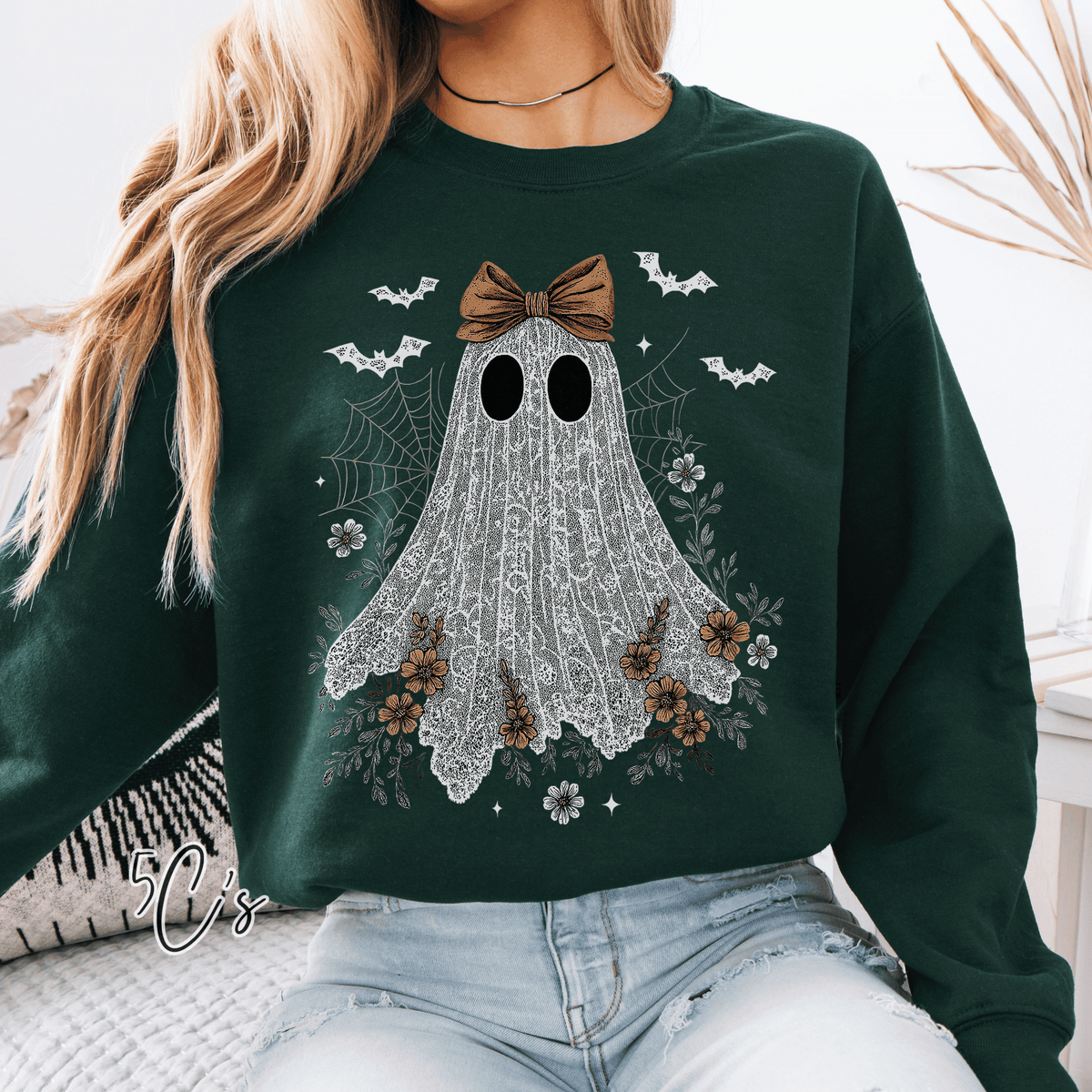 Cute Lace Ghost Sweatshirt