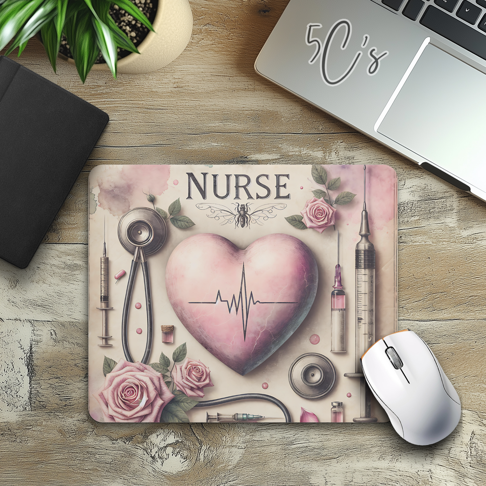 Nurse Pink Mouse Pad