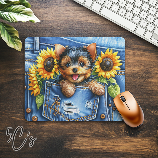 Yorkie Pocket Puppy Mouse Pad