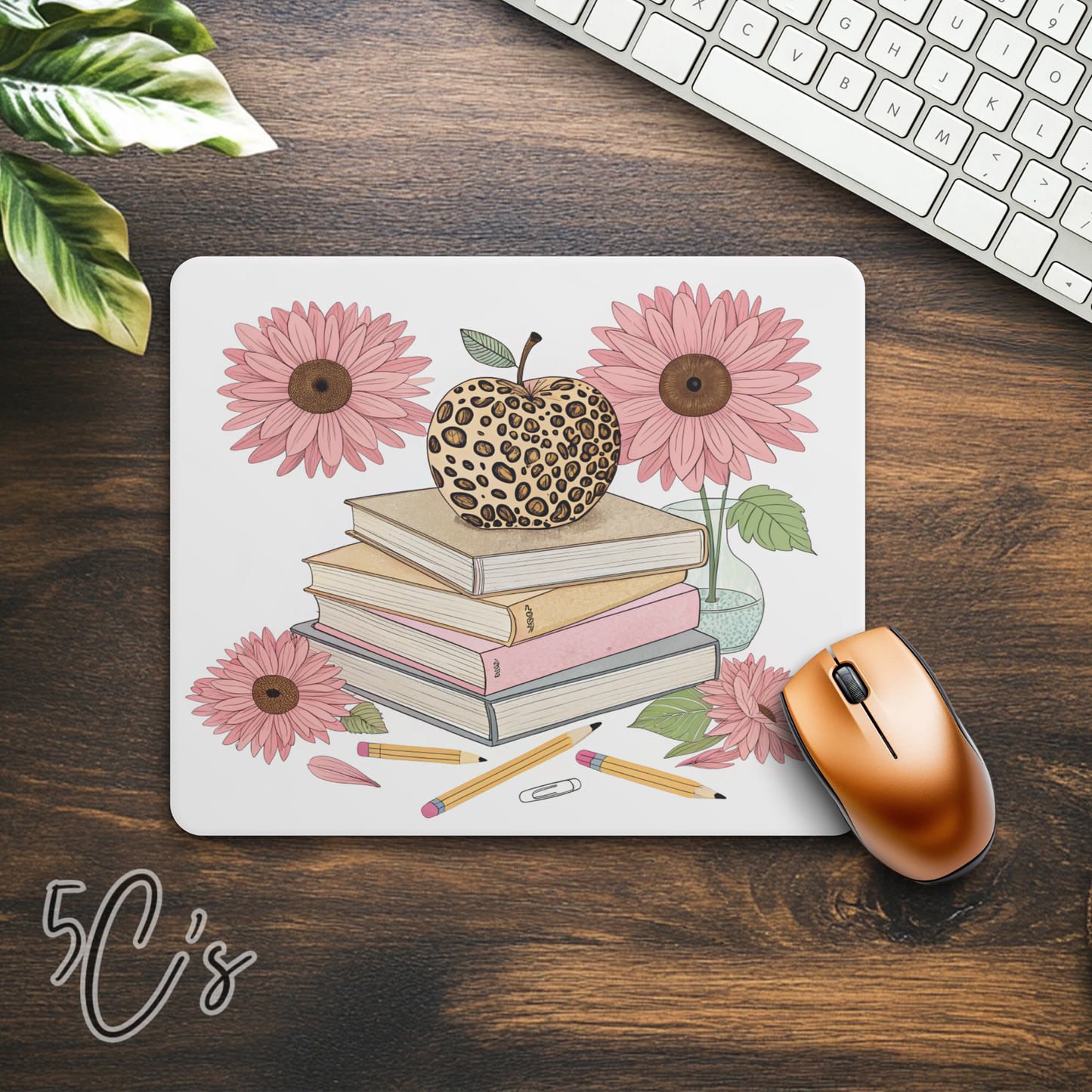 Leopard Apple Books Mouse Pad