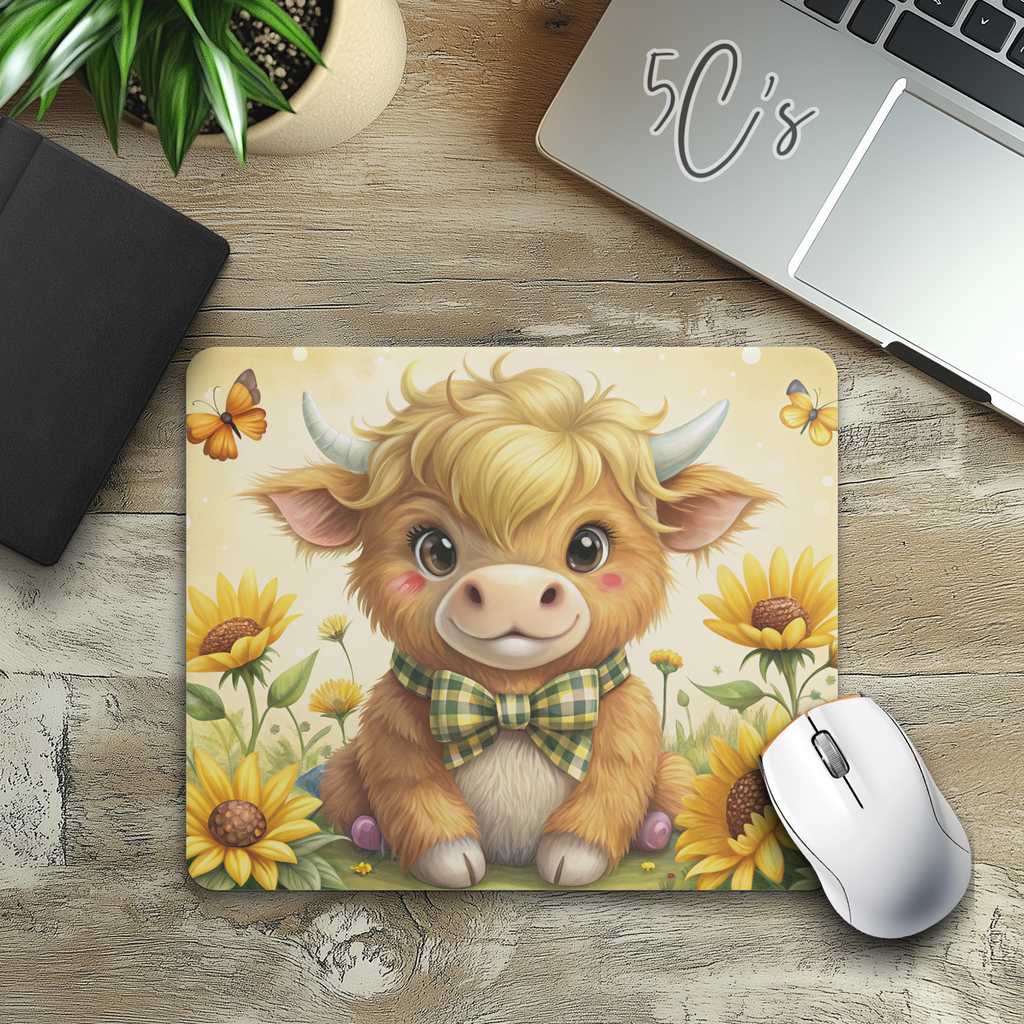 Baby Highland Cow Mouse Pad