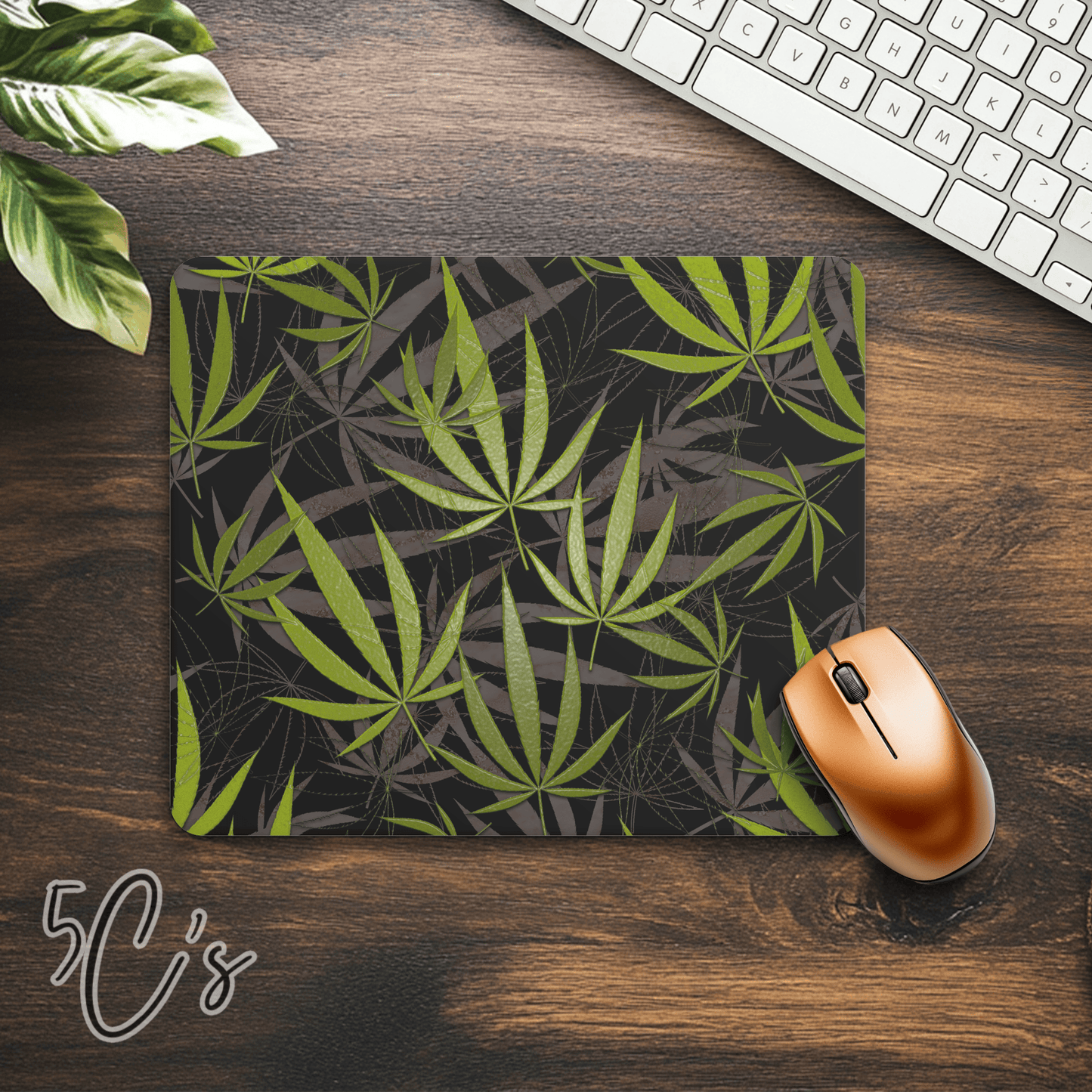 420 Leaves Mouse Pad