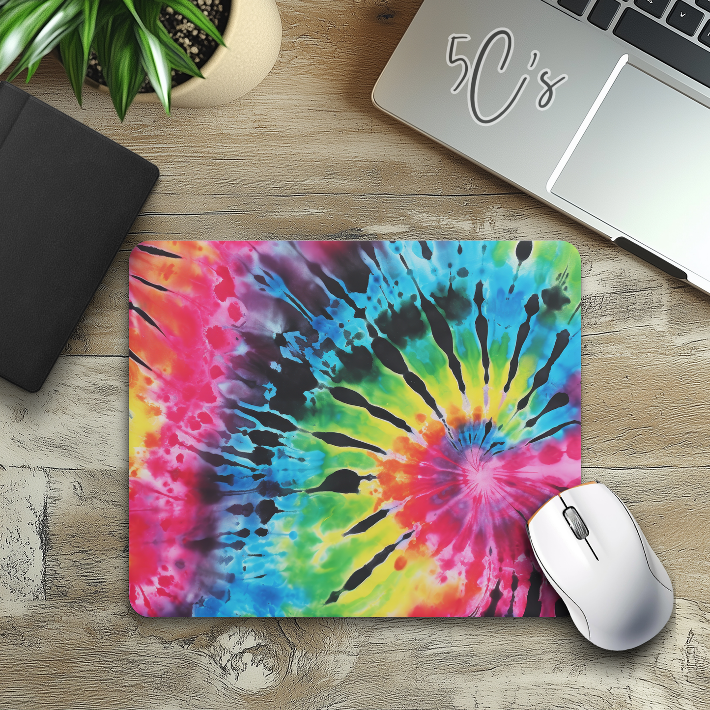 Rainbow Tie Dye Mouse Pad