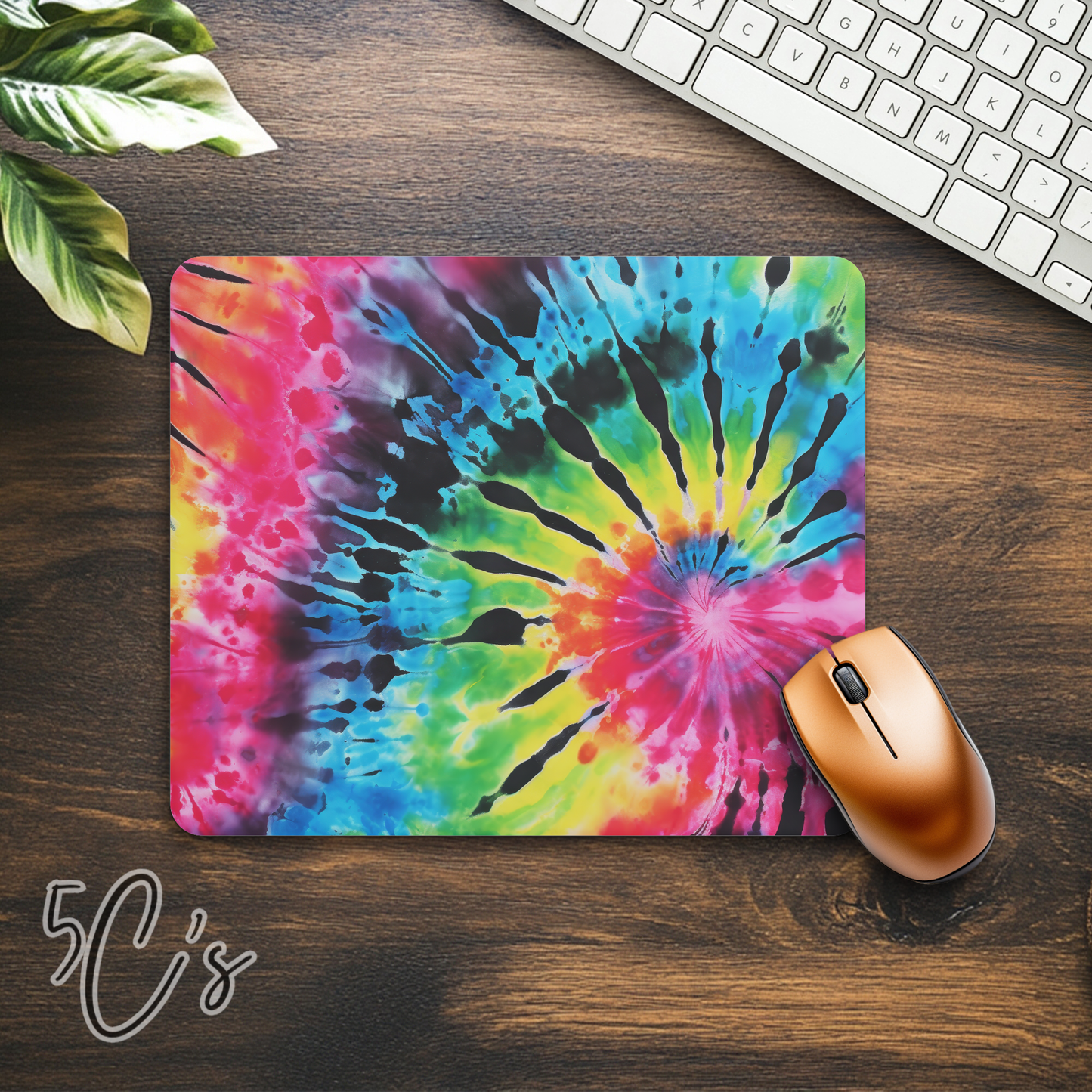 Rainbow Tie Dye Mouse Pad