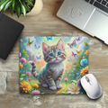Floral Kitty Mouse Pad