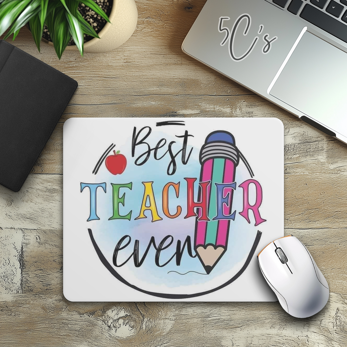 Best Teacher Ever Pencil Mouse Pad