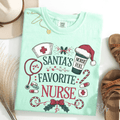 Santa's Favorite Nurse Graphic Tee