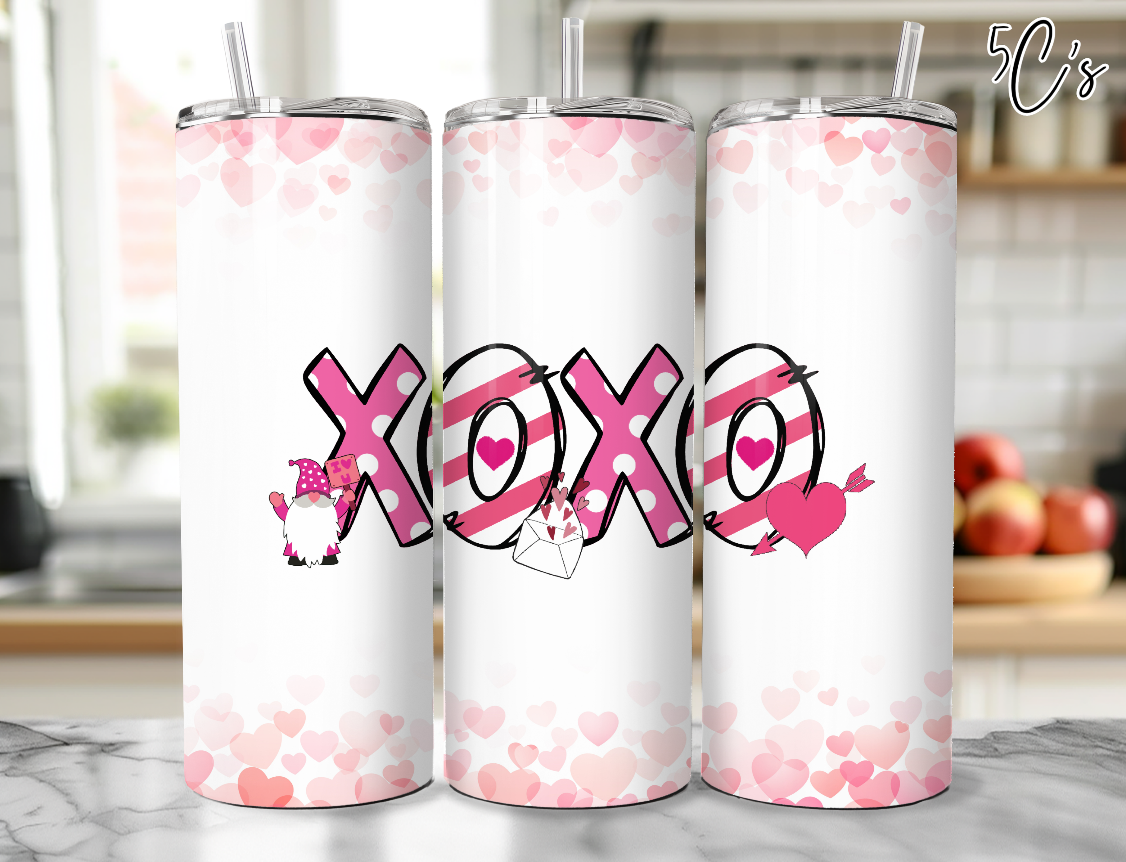Xoxo Valentine Gnome Tumbler