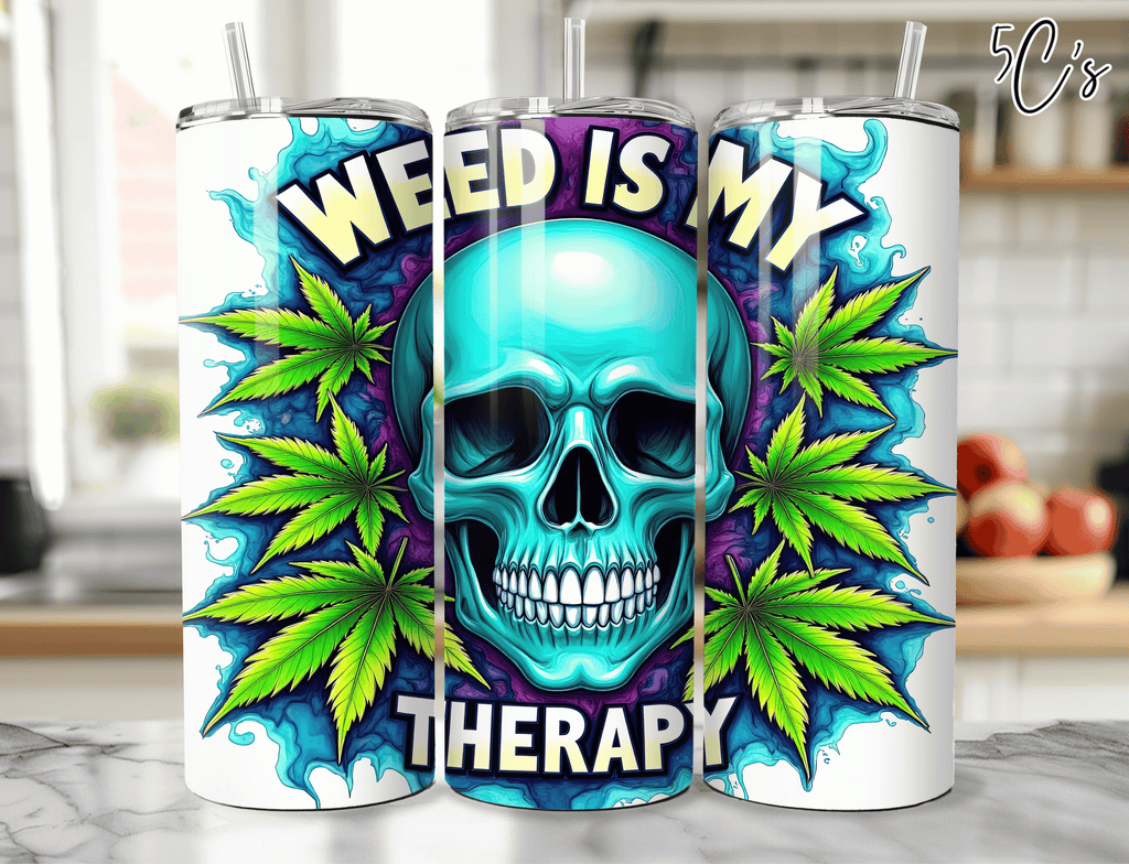 Weed Is My Therapy Tumbler