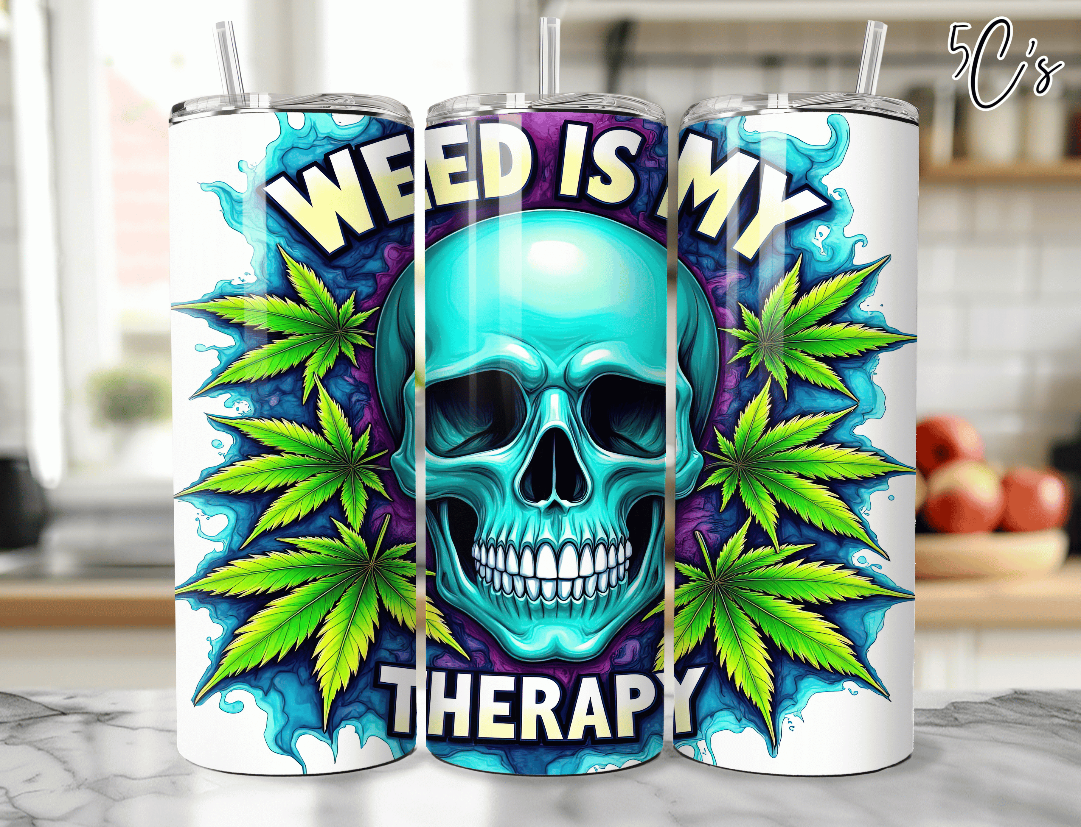 Weed Is My Therapy Tumbler