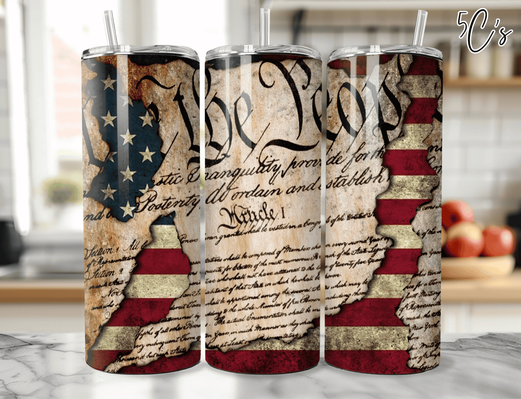 We The People American Flag Tumbler