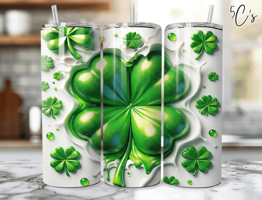 3D Shamrock Clover Tumbler