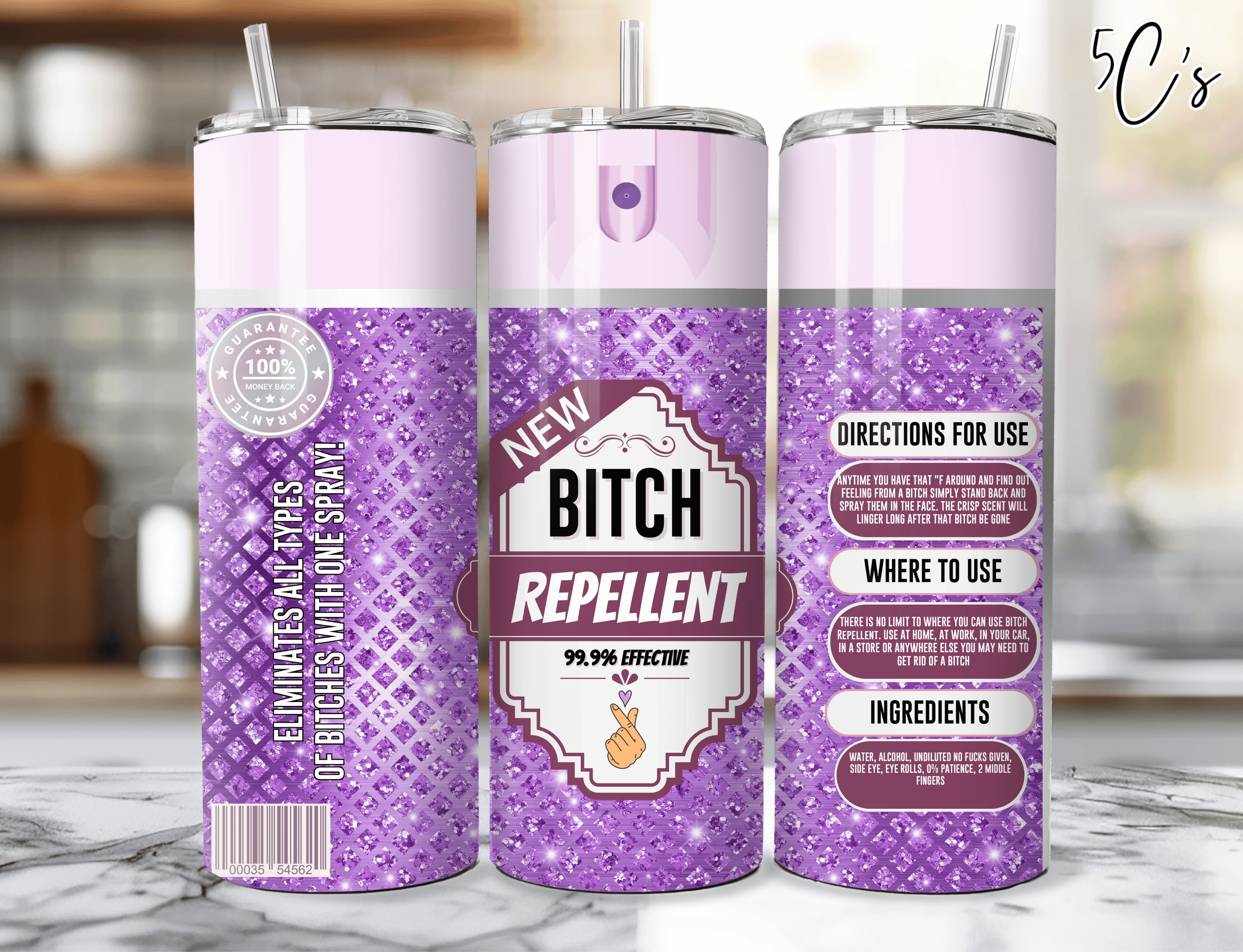 Bitch Repellent Purple Tumbler