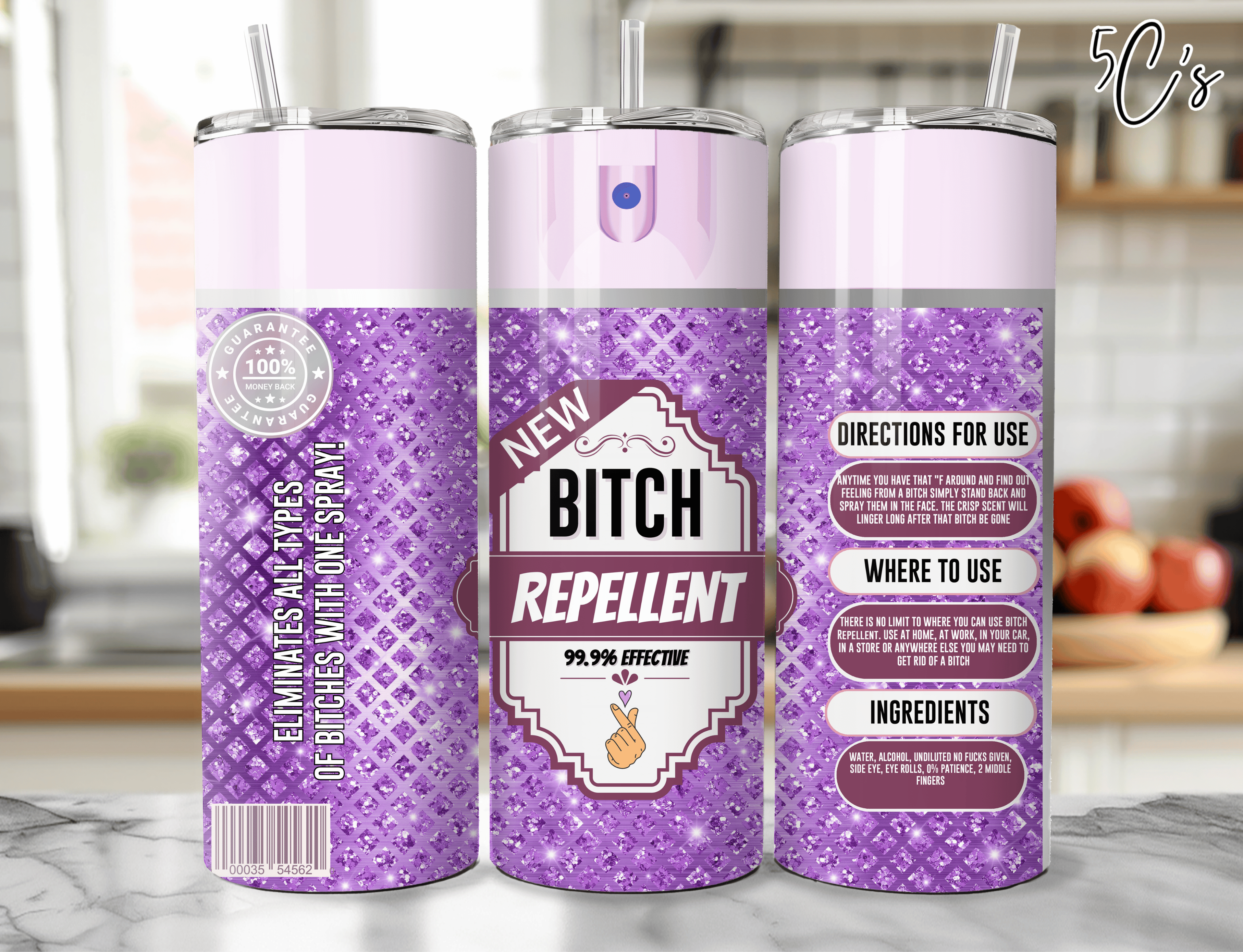 Bitch Repellent Purple Tumbler