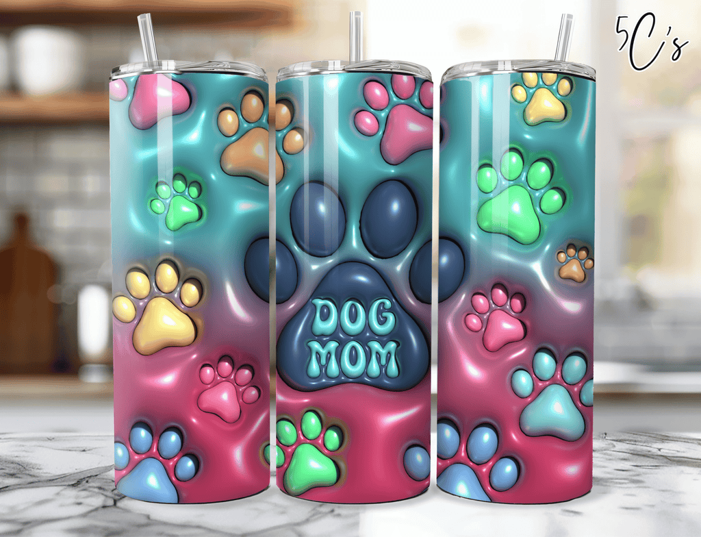 3D Inflated Dog Mom Tumbler