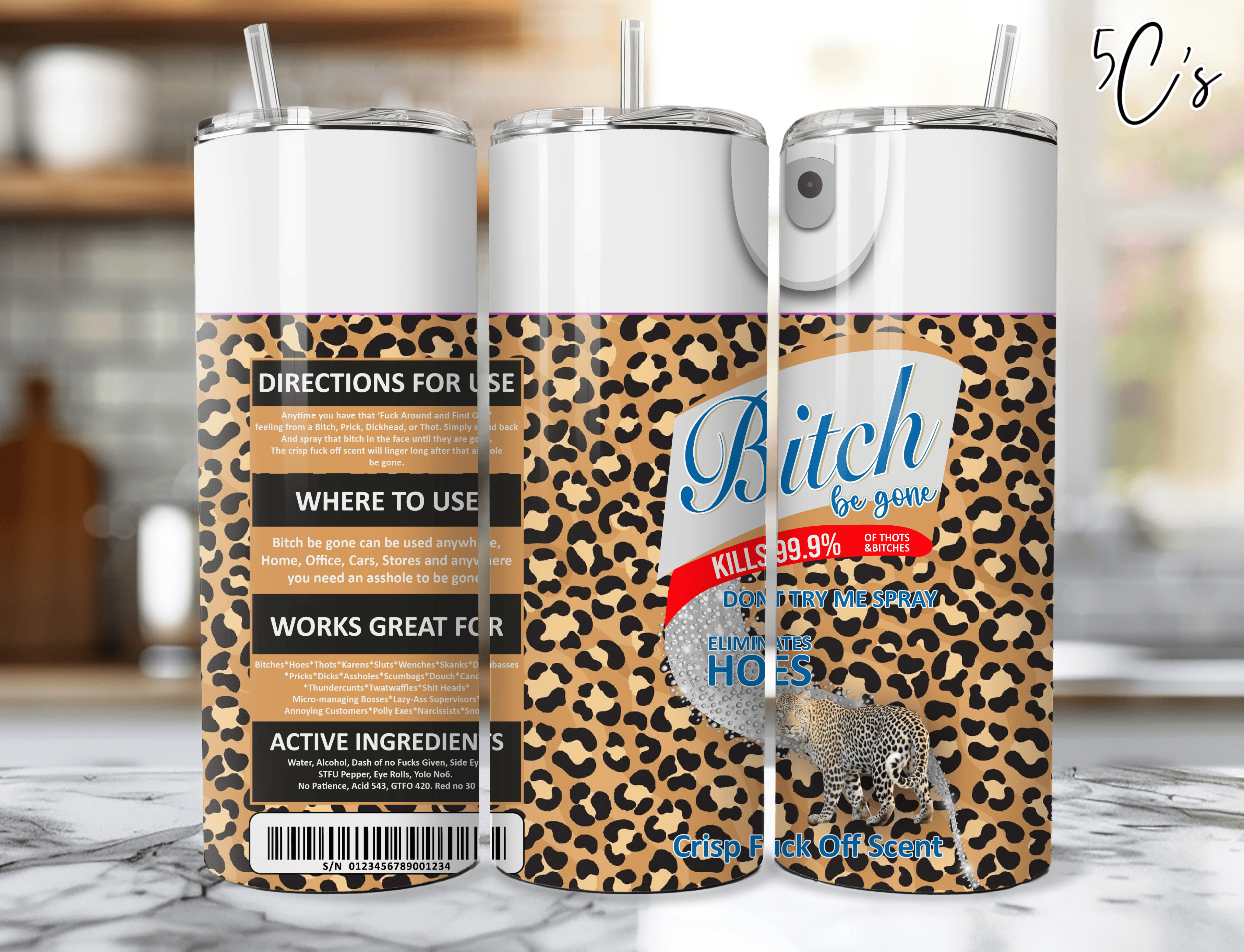 B*tch Be Gone Cheetah Tumbler