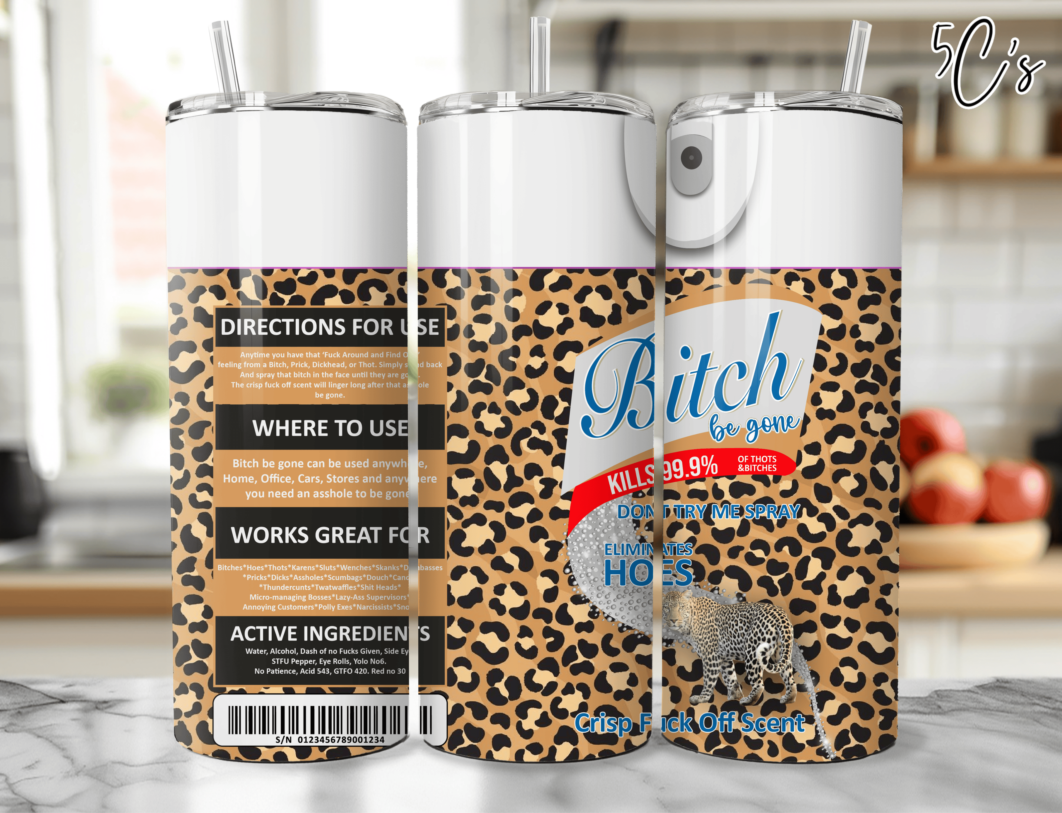 B*tch Be Gone Cheetah Tumbler