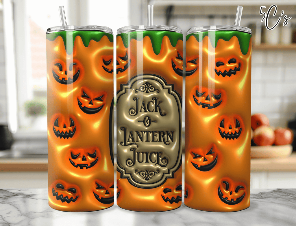 3D Inflated Jack-o-lantern Juice Tumbler