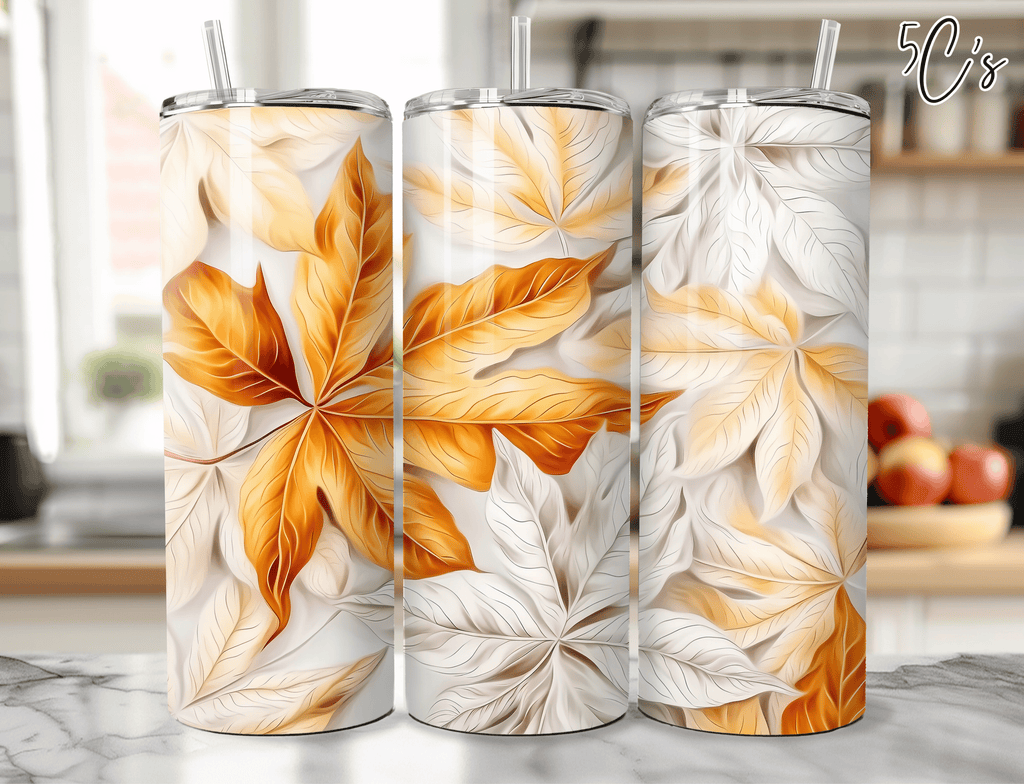 3D Fall Leaves Tumbler