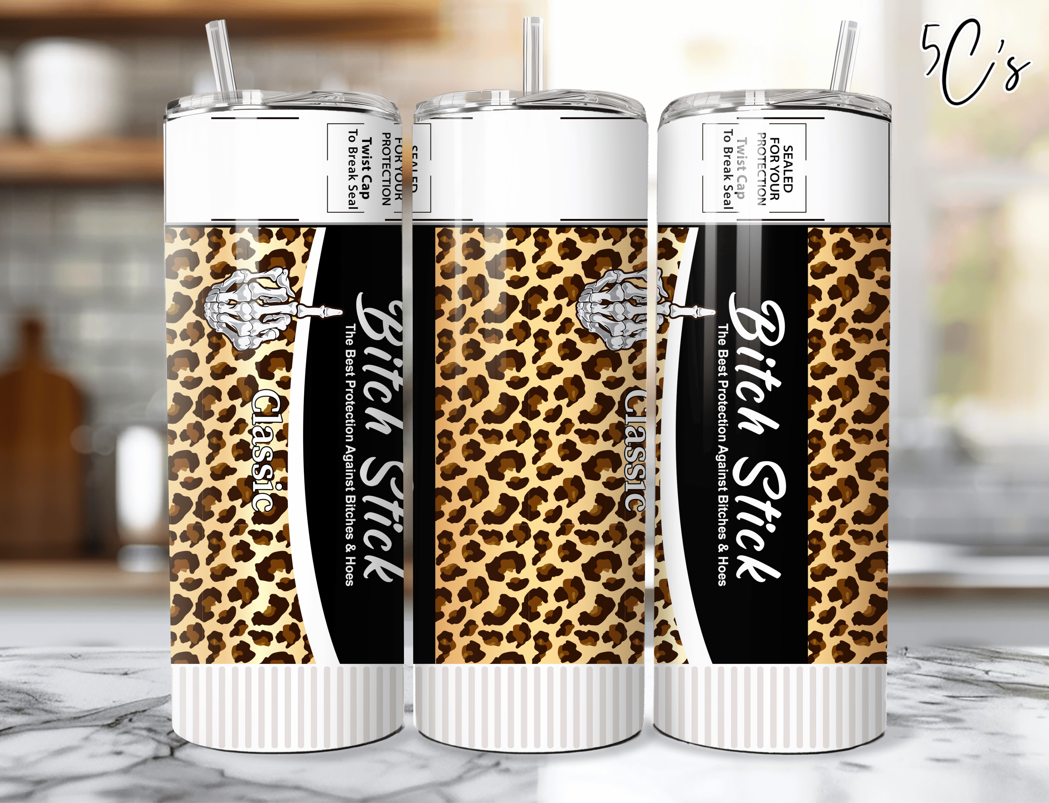 Bitch Stick Leopard Tumbler