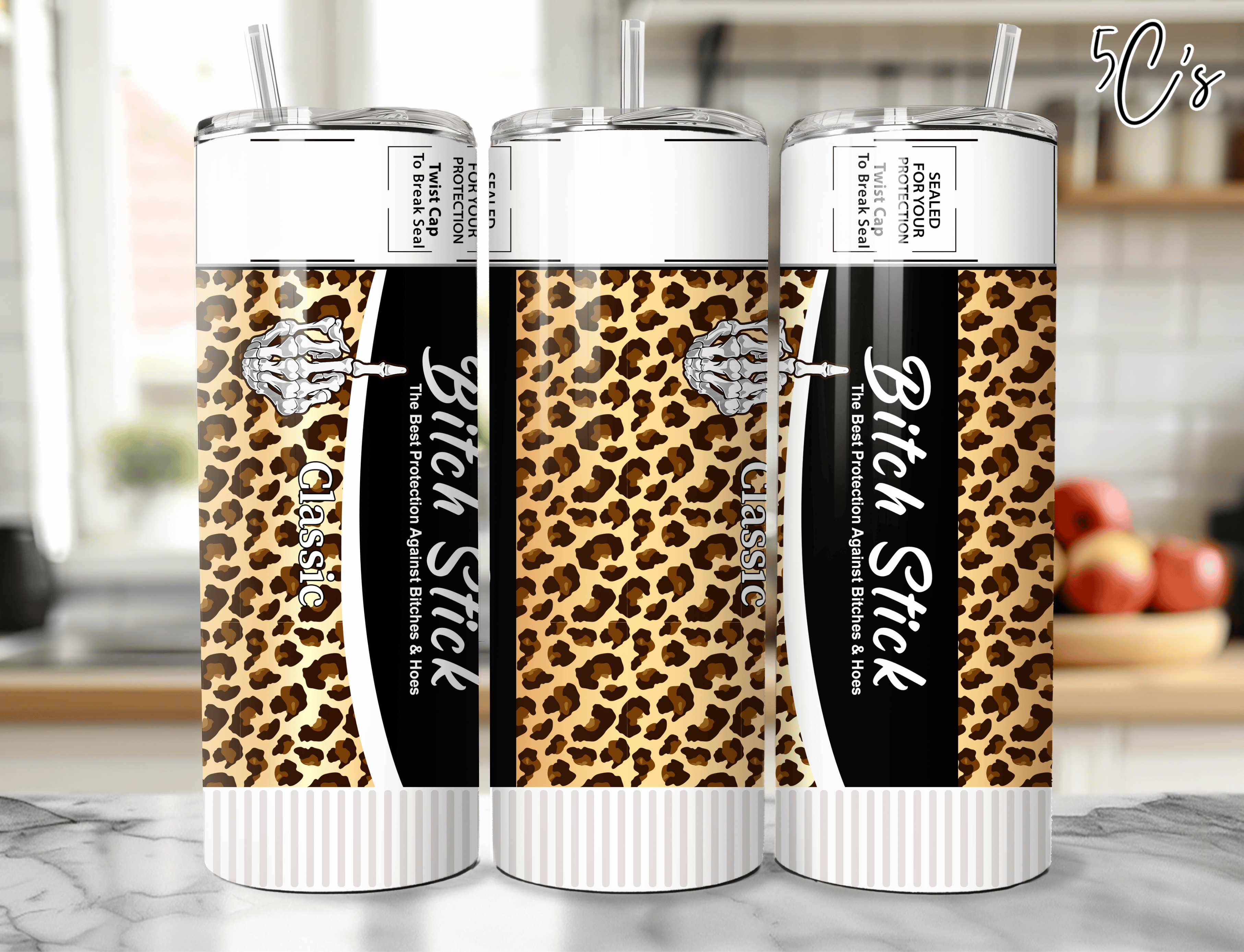 Bitch Stick Leopard Tumbler
