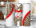 Baseball Mom Leopard Tumbler