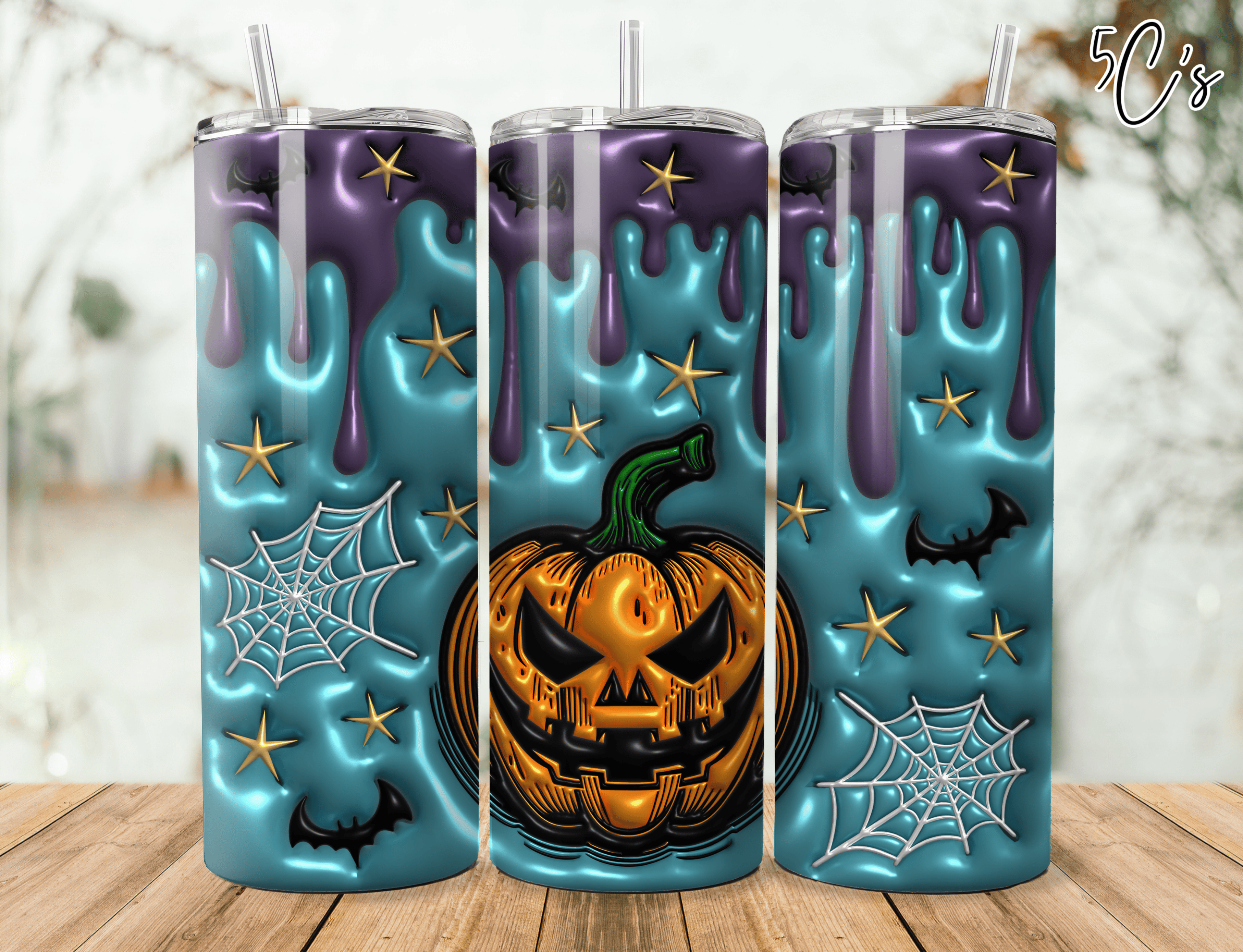 3D Jack-O-Lantern Fall Halloween Pumpkin Tumbler