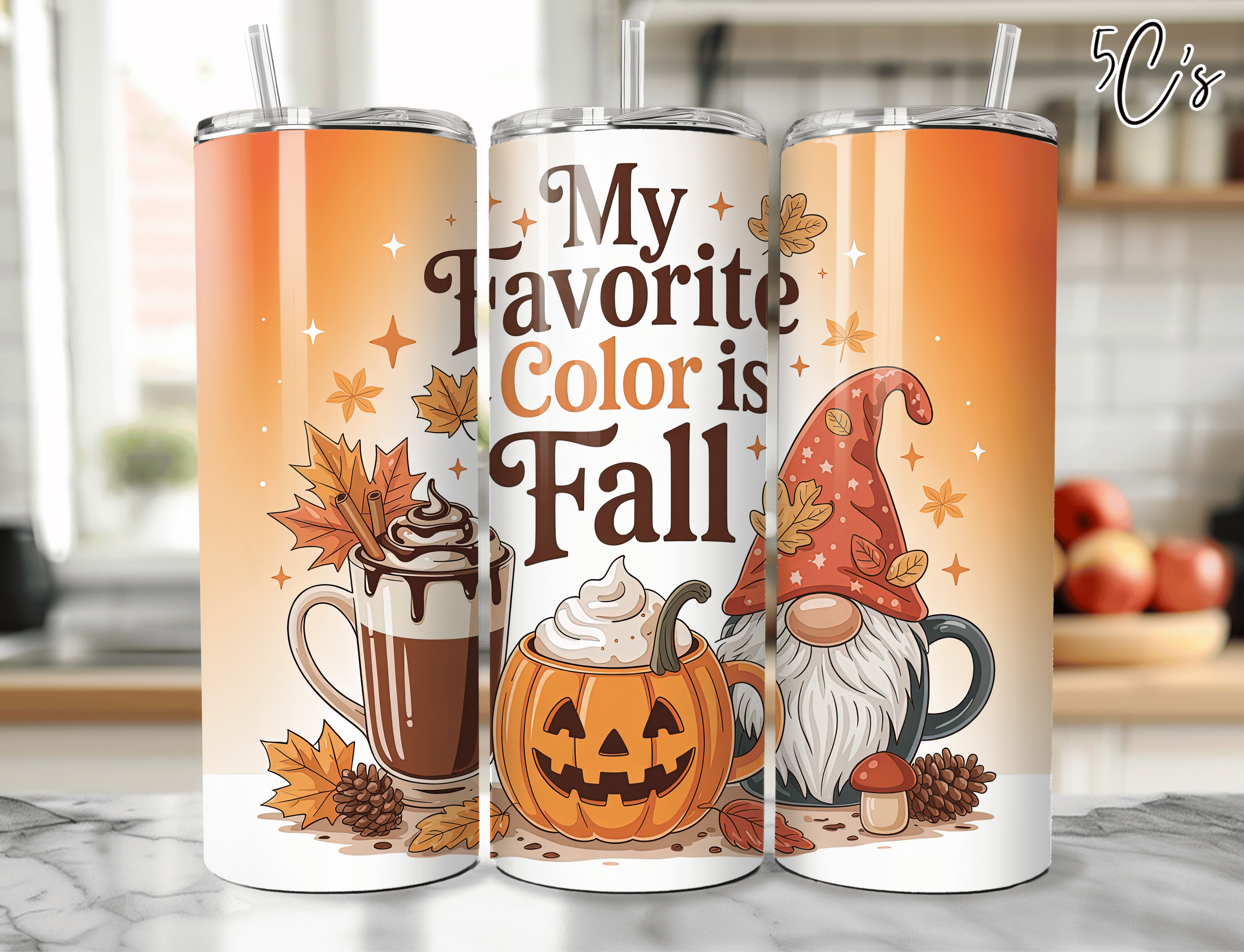 My Favorite Color Is Fall Gnome Tumbler
