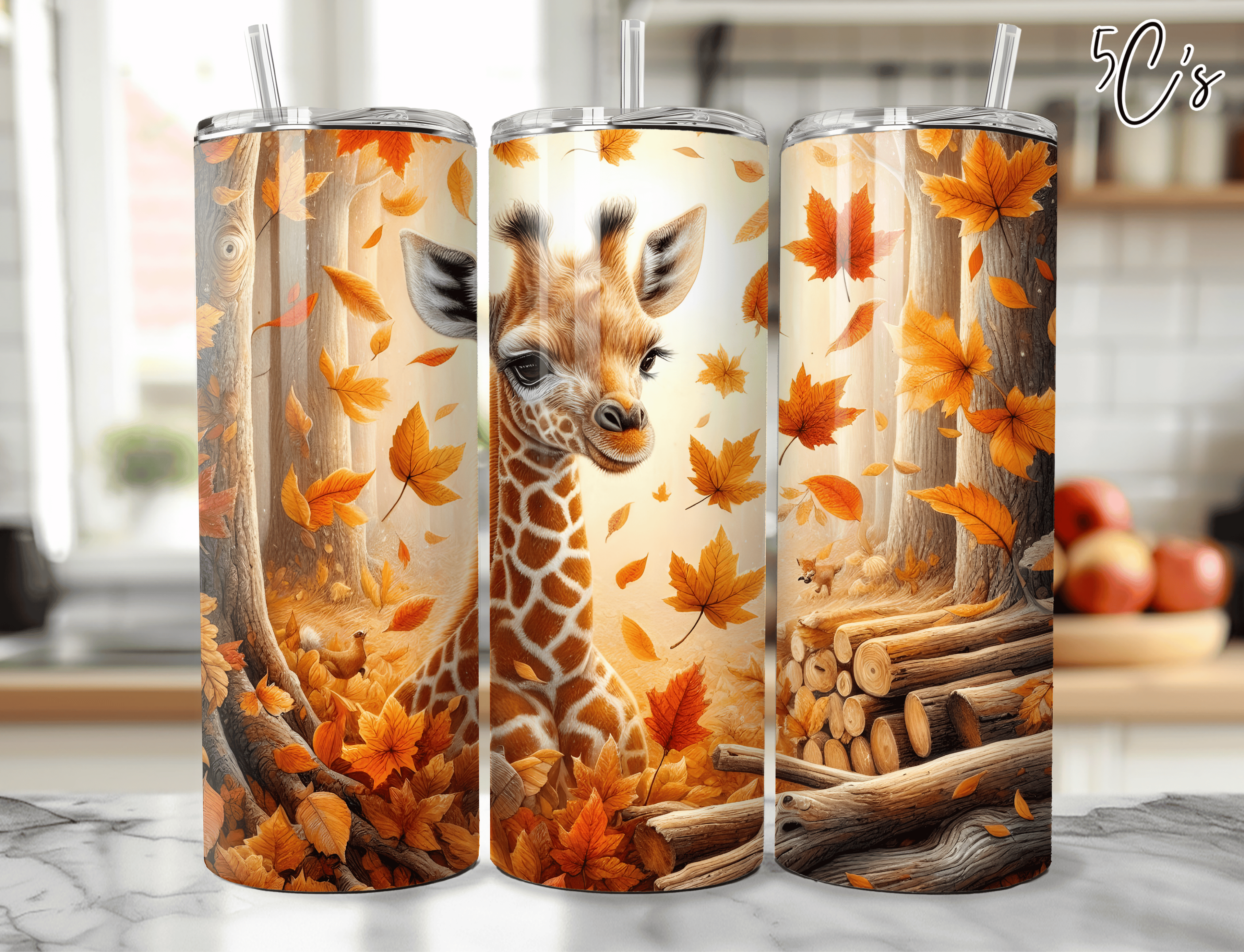 Woodland Giraffe Tumbler