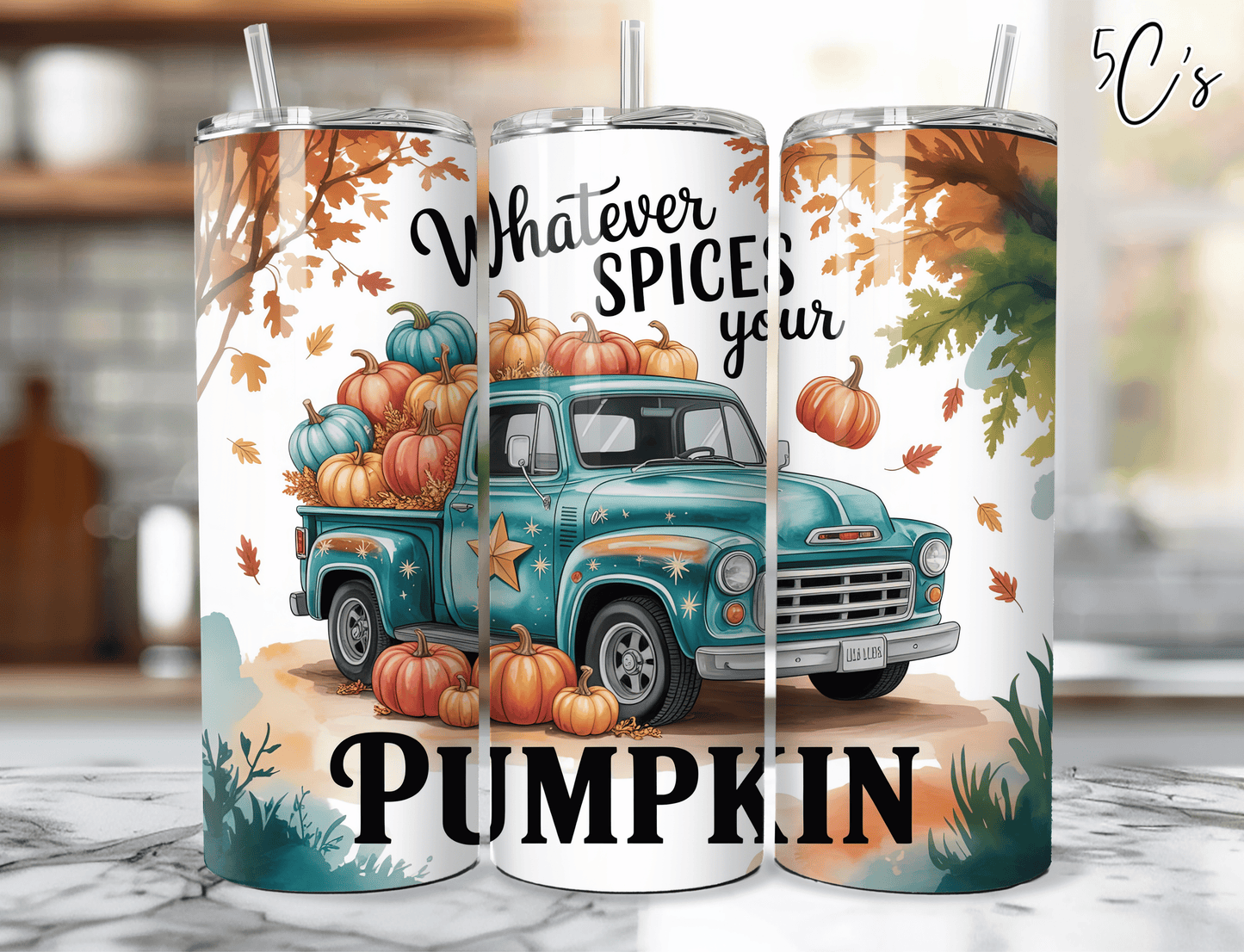 Whatever Spices Your Pumpkin Fall Truck Tumbler