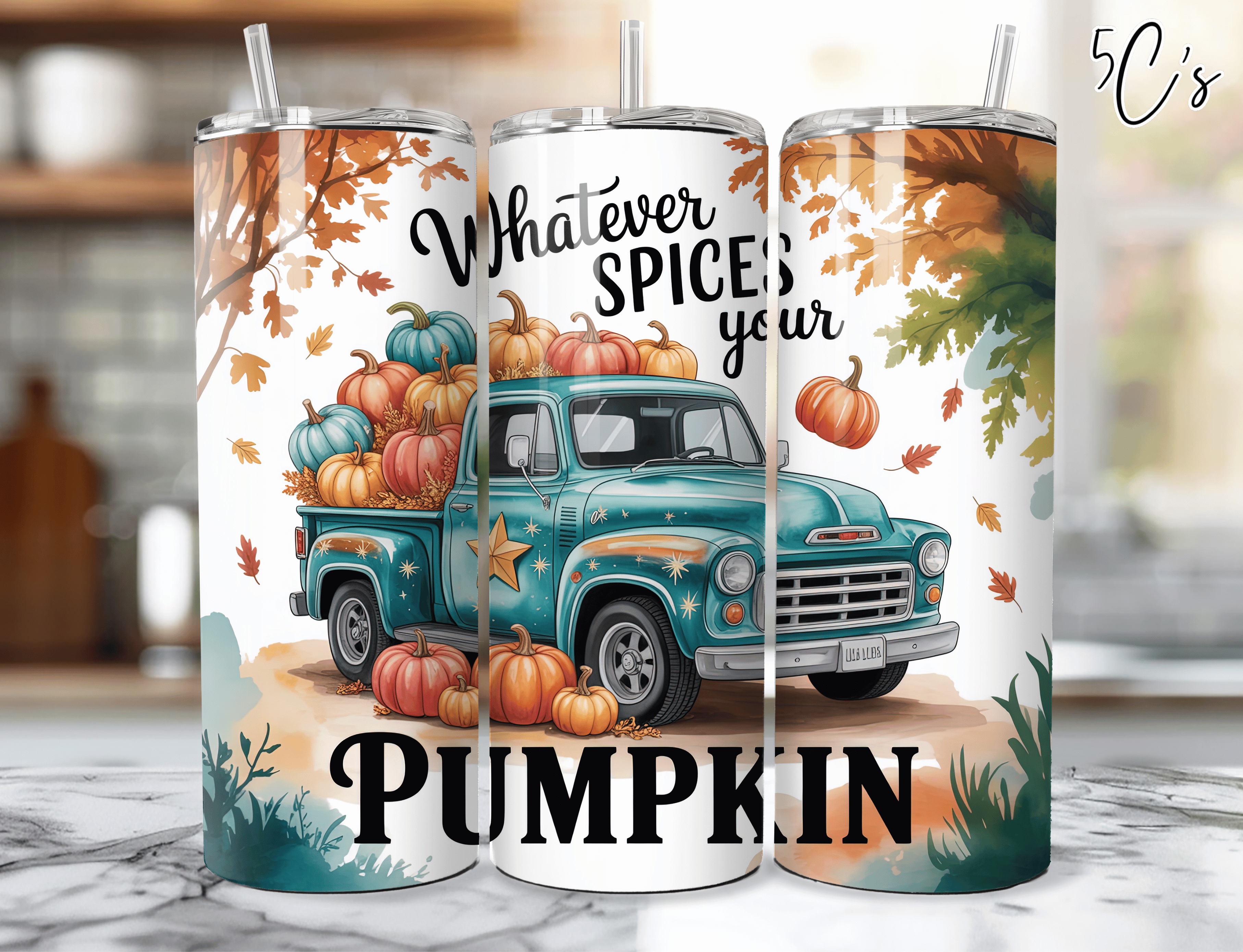 Whatever Spices Your Pumpkin Fall Truck Tumbler