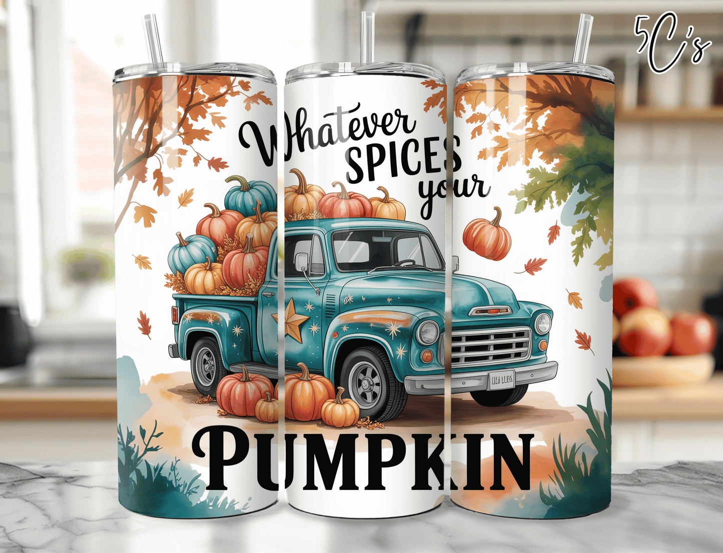 Whatever Spices Your Pumpkin Fall Truck Tumbler