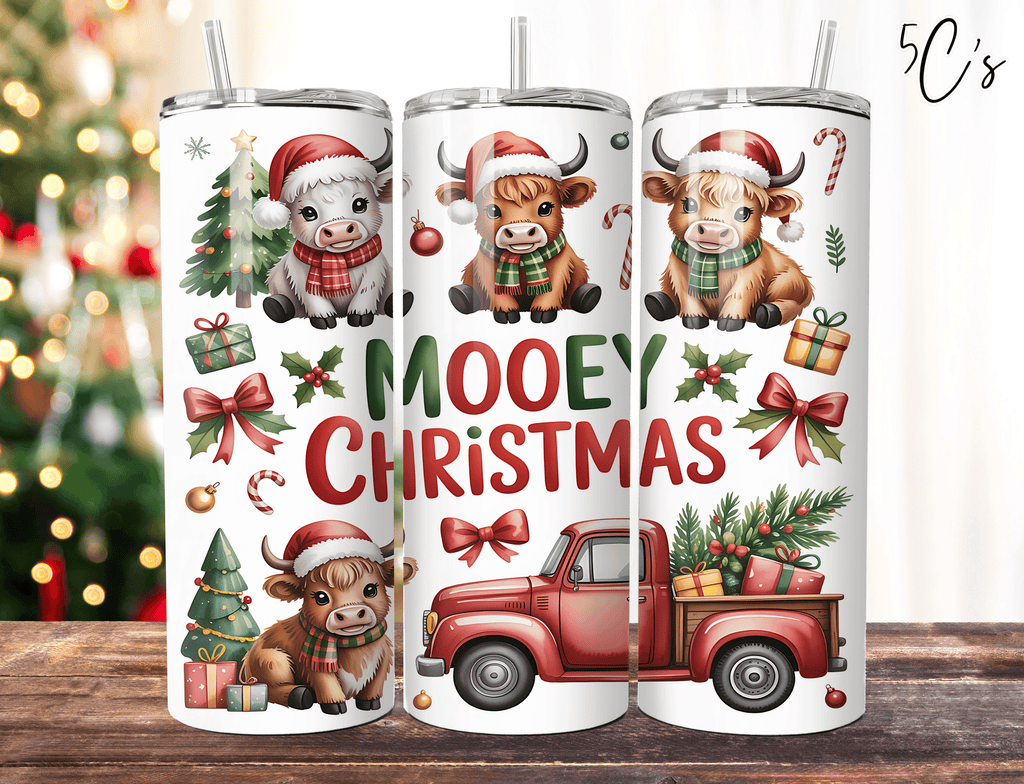 Winter Highland Cows Christmas Tumbler