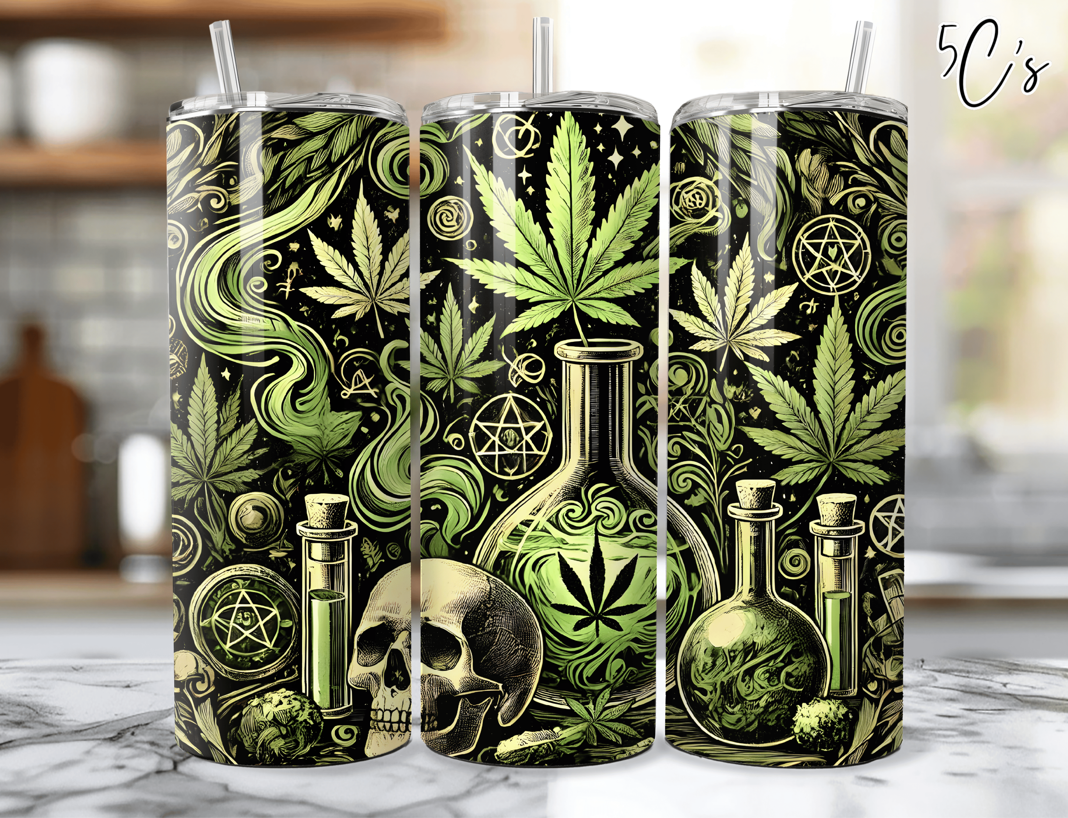 420 Skull Weed Tumbler