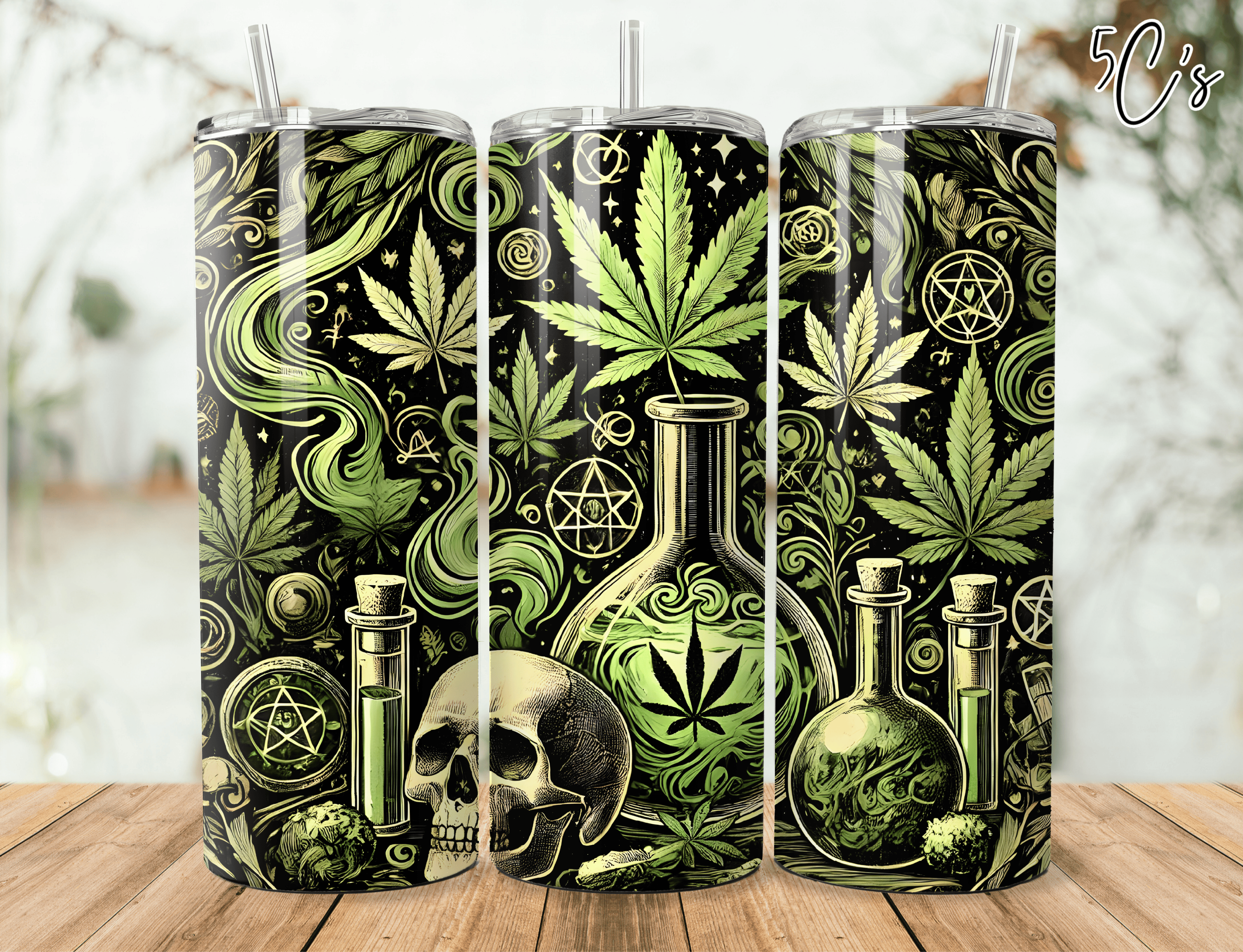 420 Skull Weed Tumbler