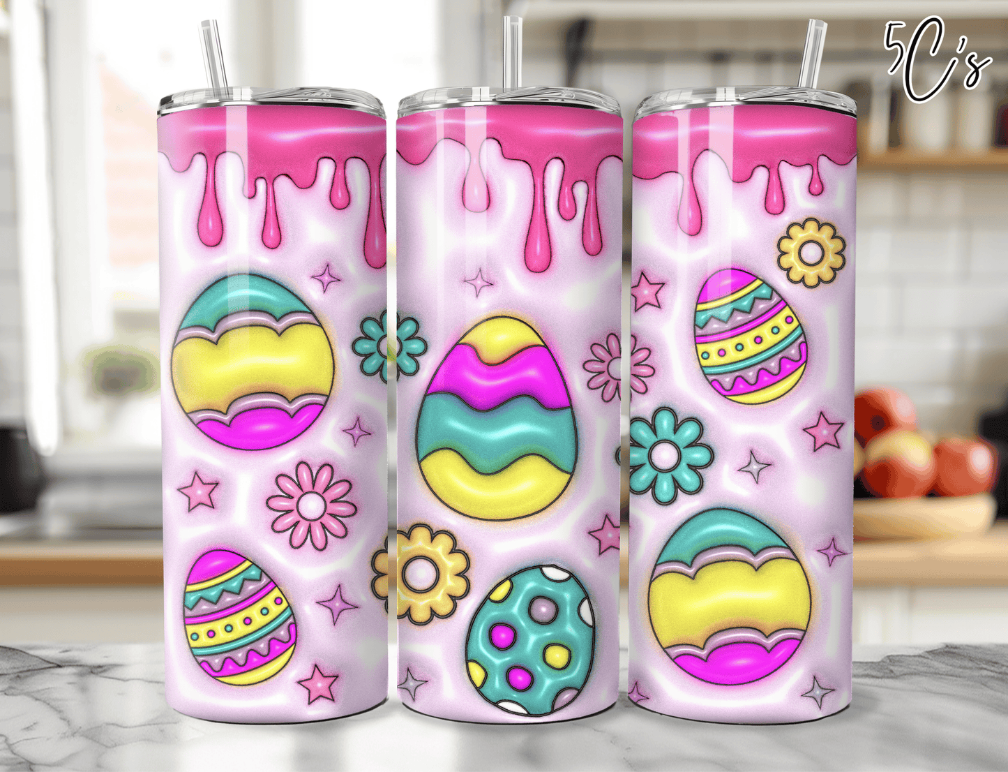 3D Colorful Easter Eggs Tumbler