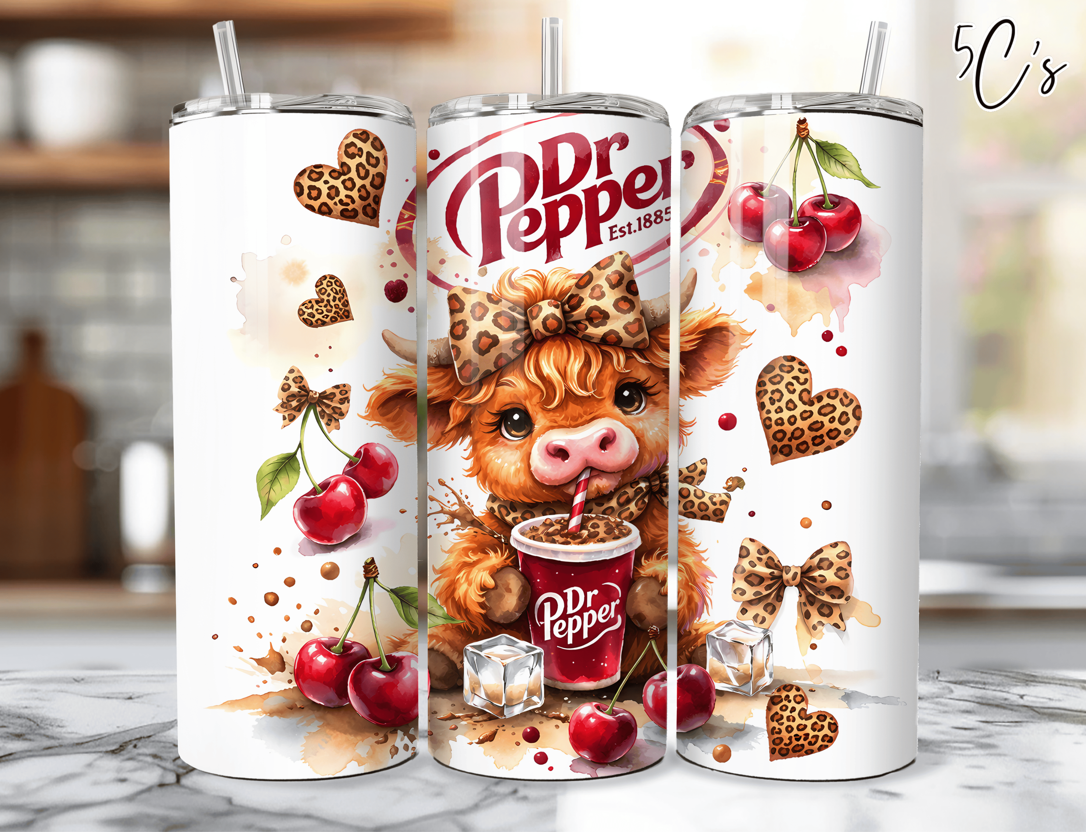 Highland Cow Dr Pepper Tumbler