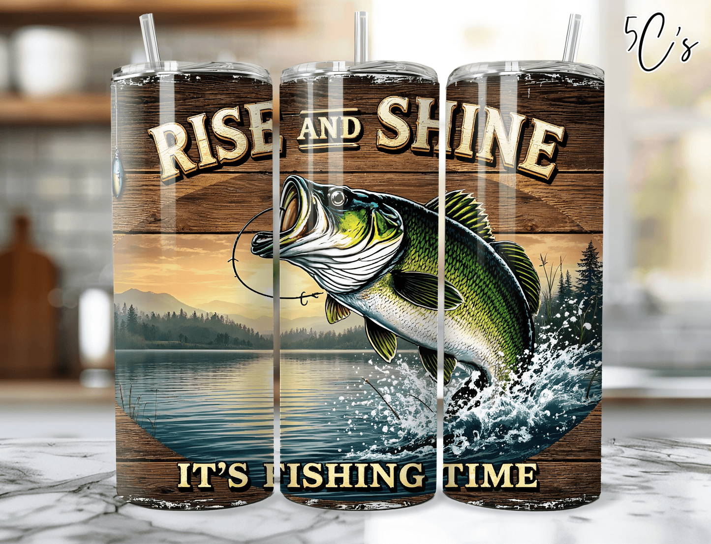 Rise & Shine It's Fishing Time Tumbler