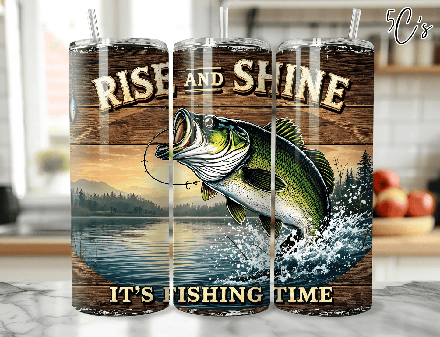 Rise & Shine It's Fishing Time Tumbler